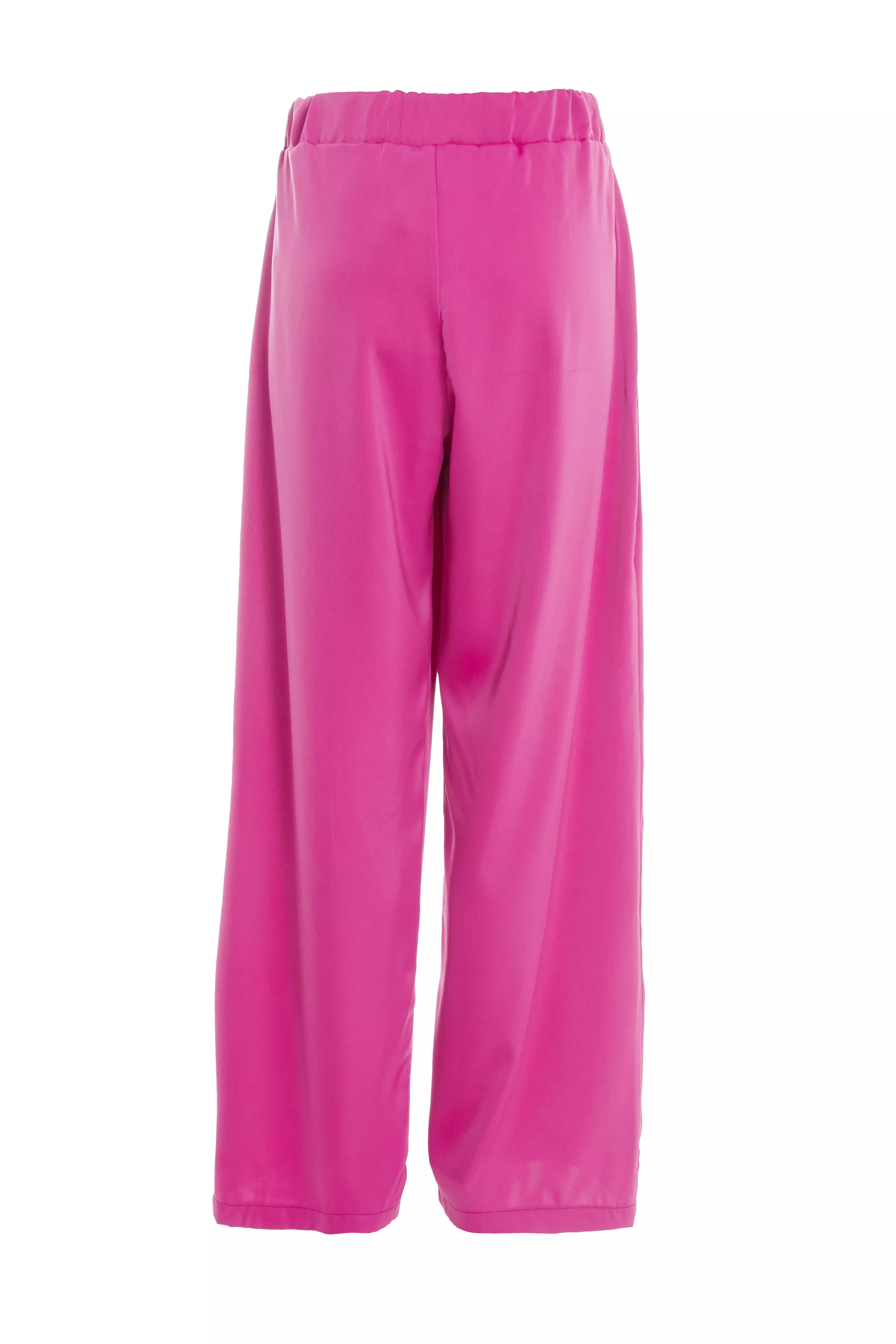 Pink Satin Palazzo Trousers