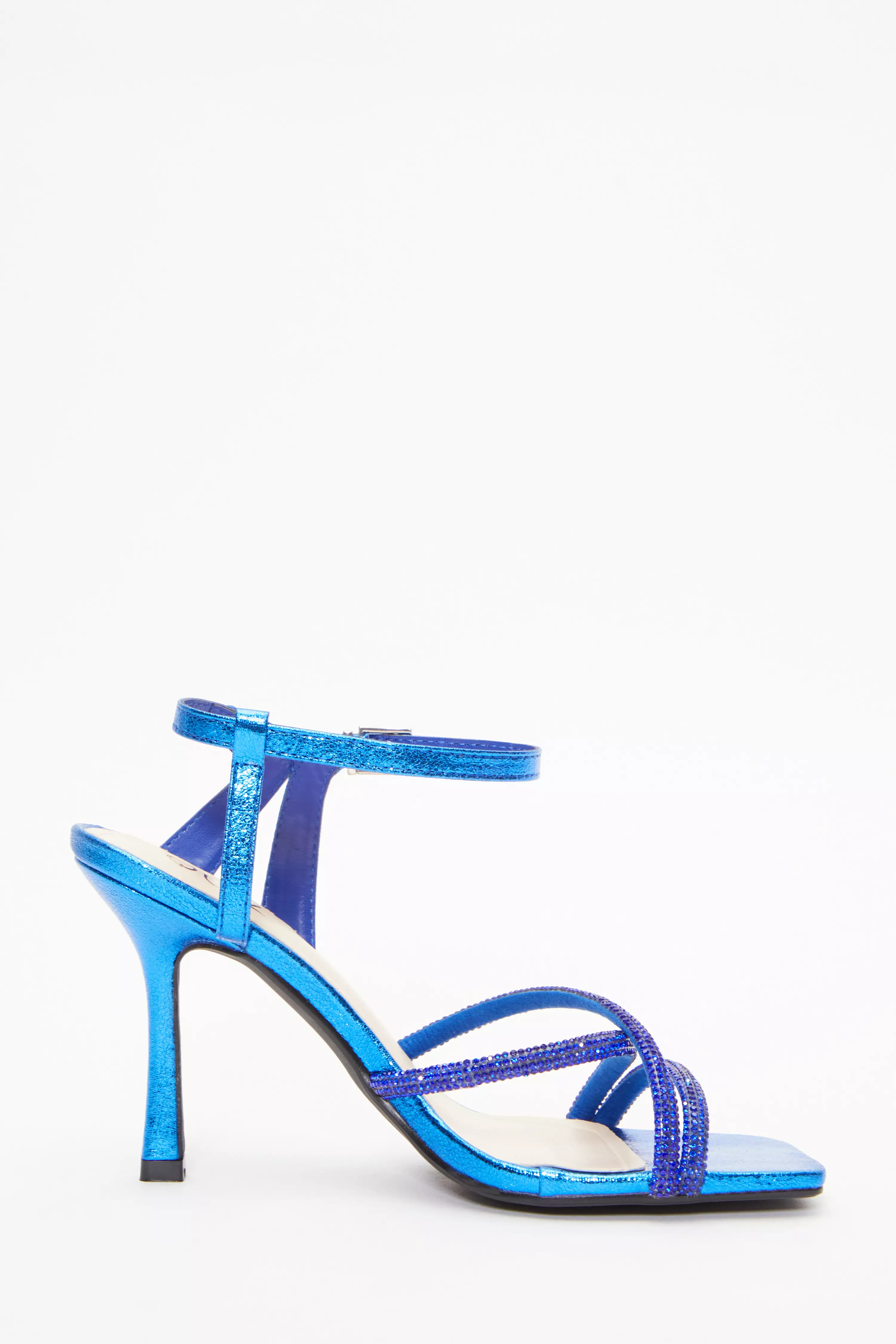 Royal blue strappy shoes cheap