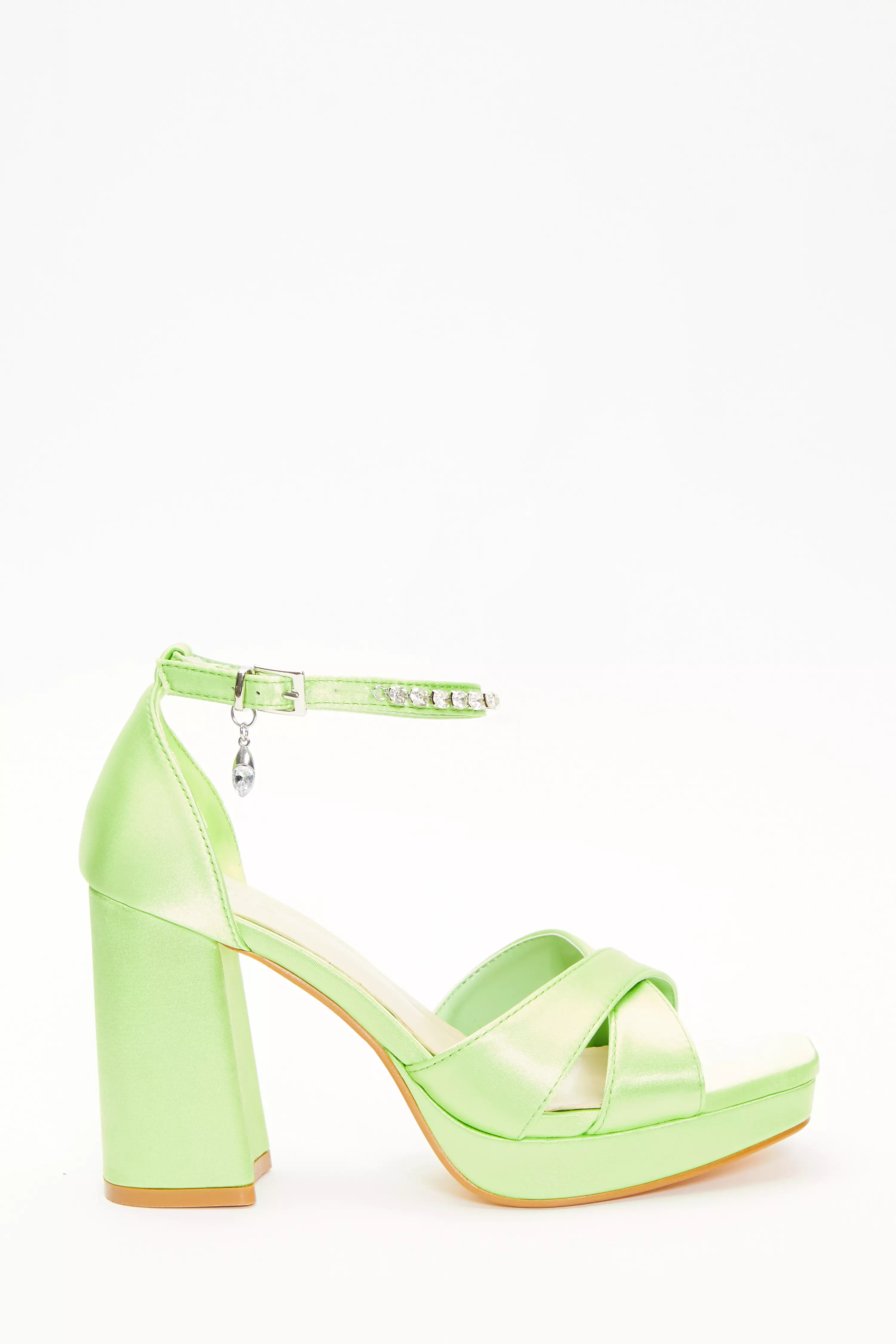 Lime green outlet platform heels