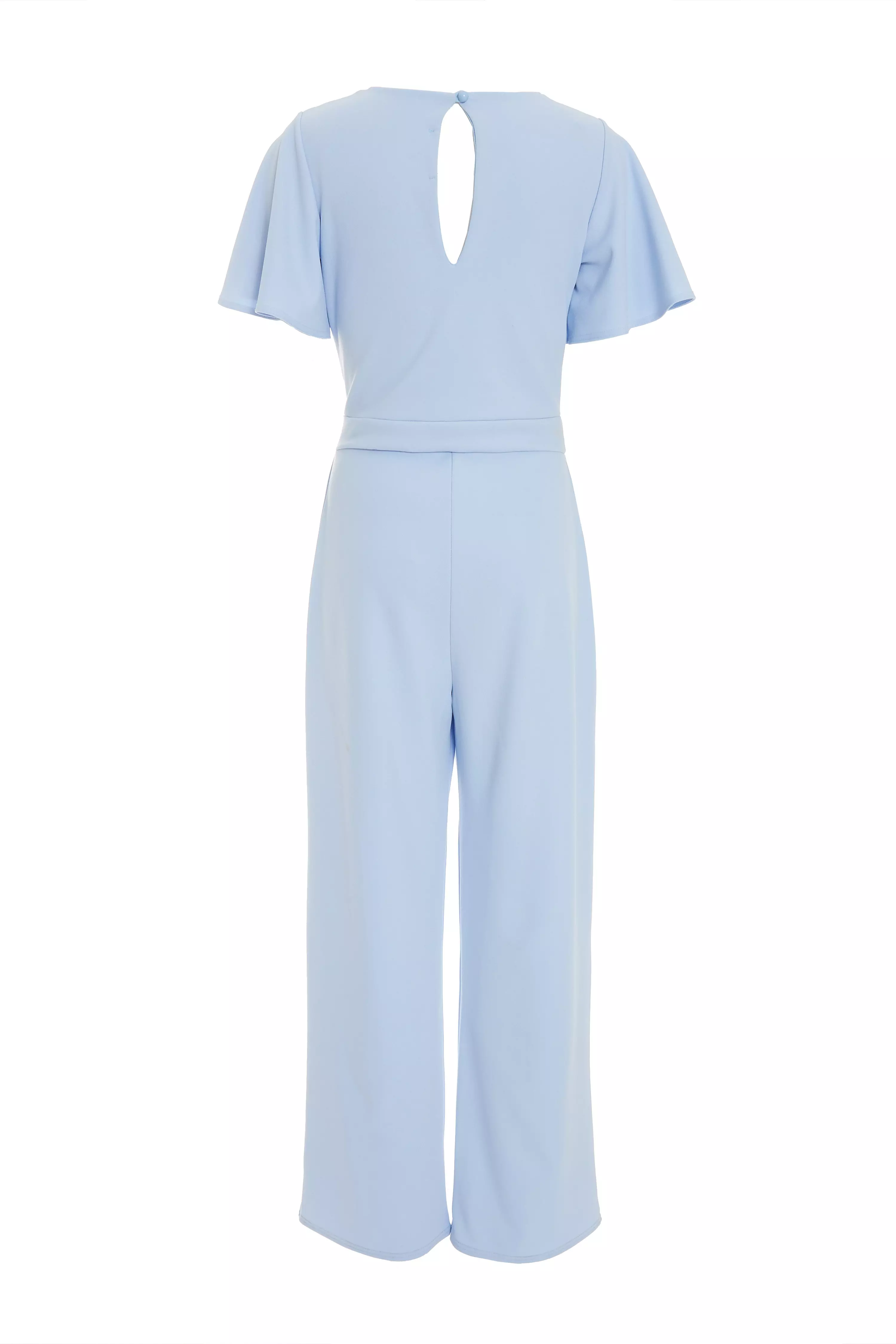 Blue Buckle Palazzo Jumpsuit