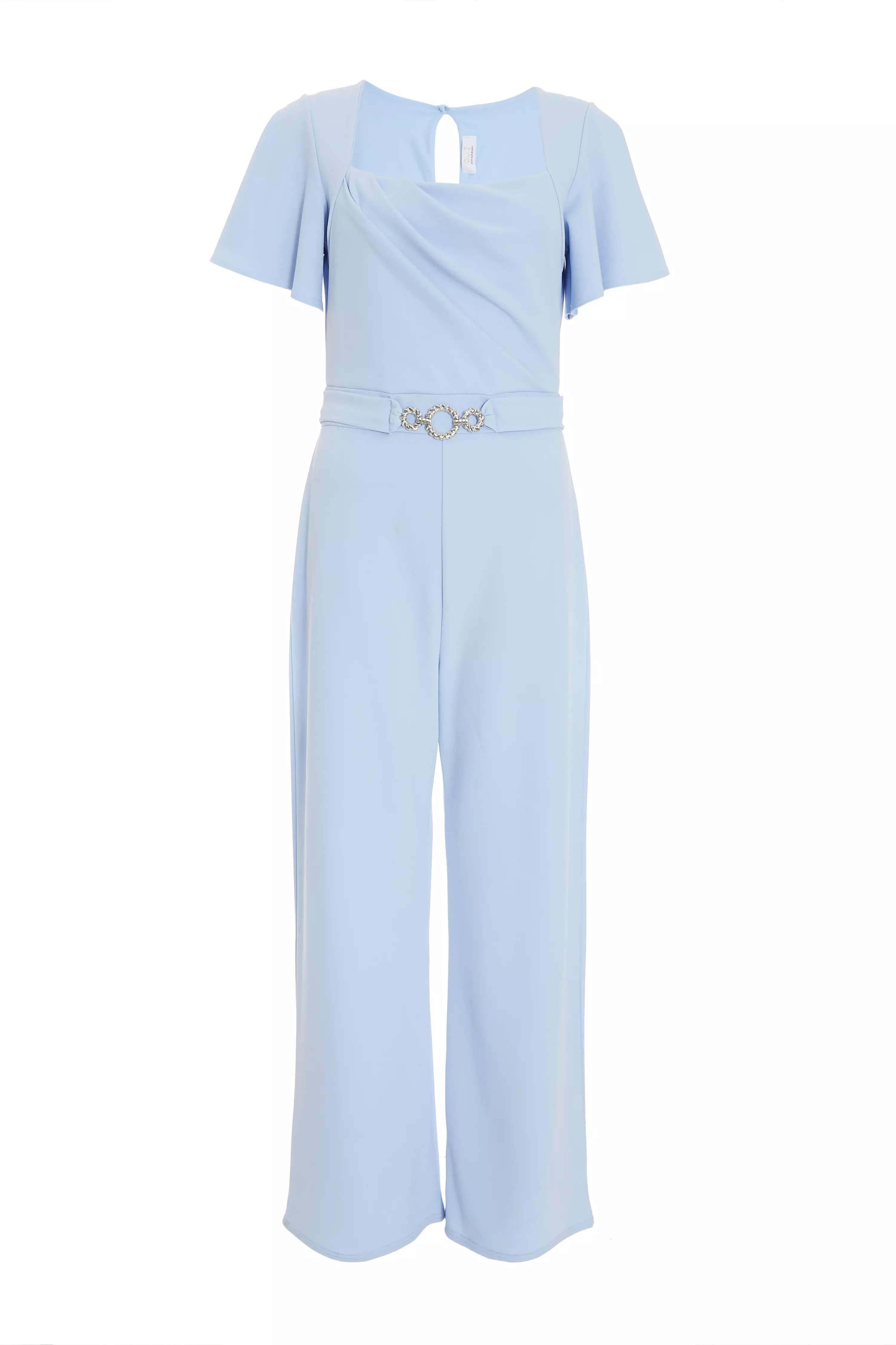 Blue Buckle Palazzo Jumpsuit