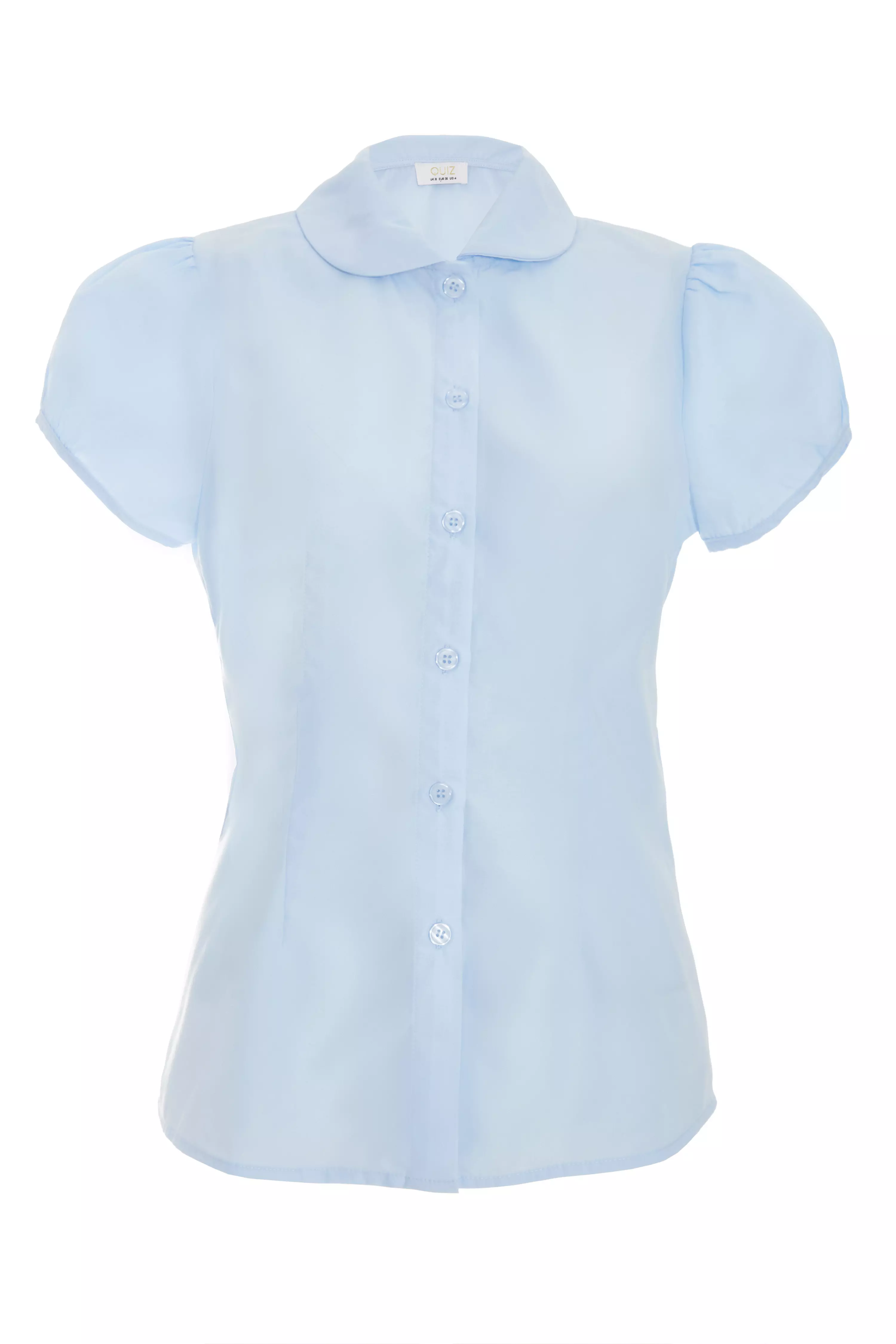 Blue Button Down Short Sleeve Shirt