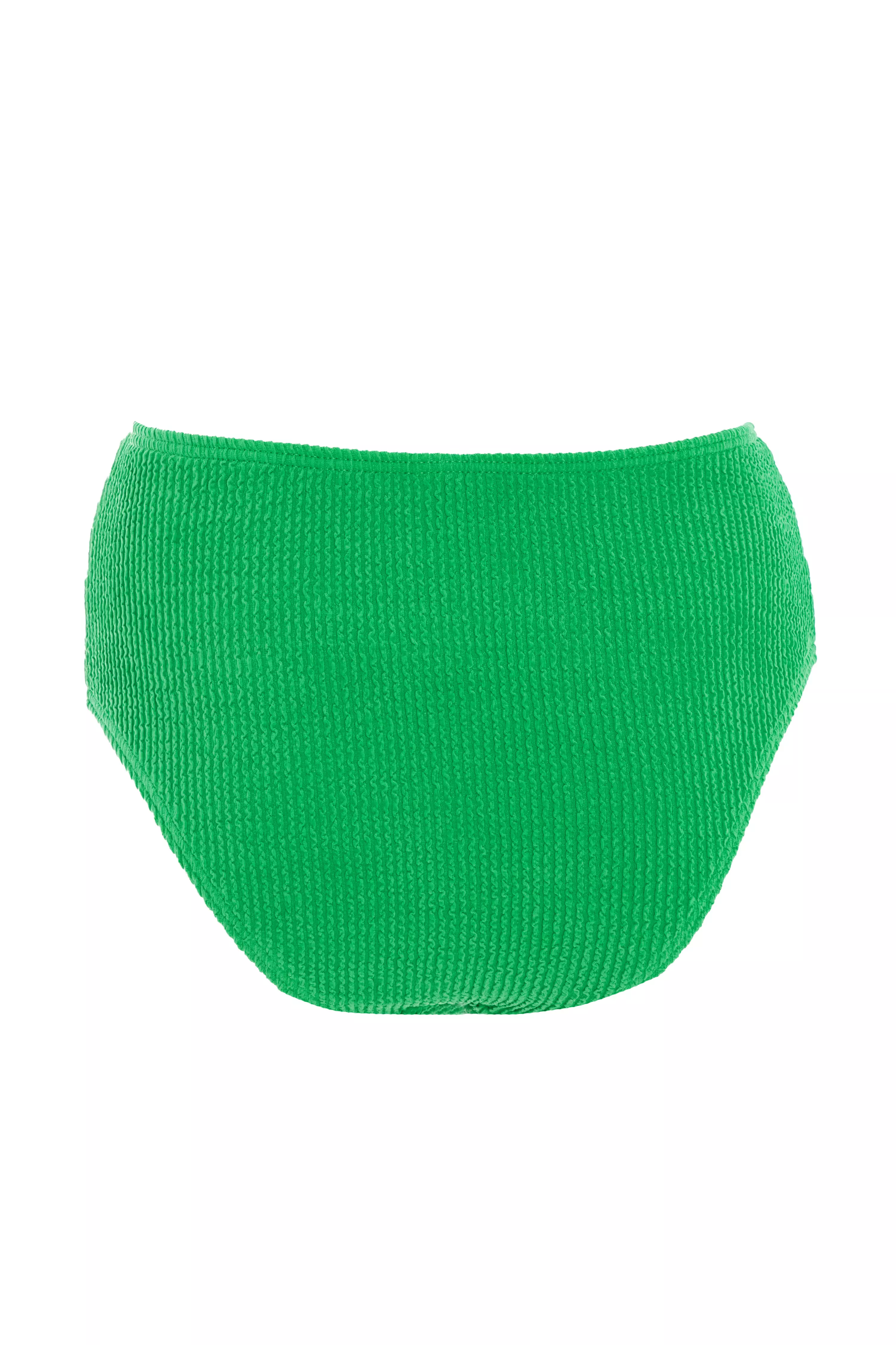 Green High Waist Bikini Bottoms