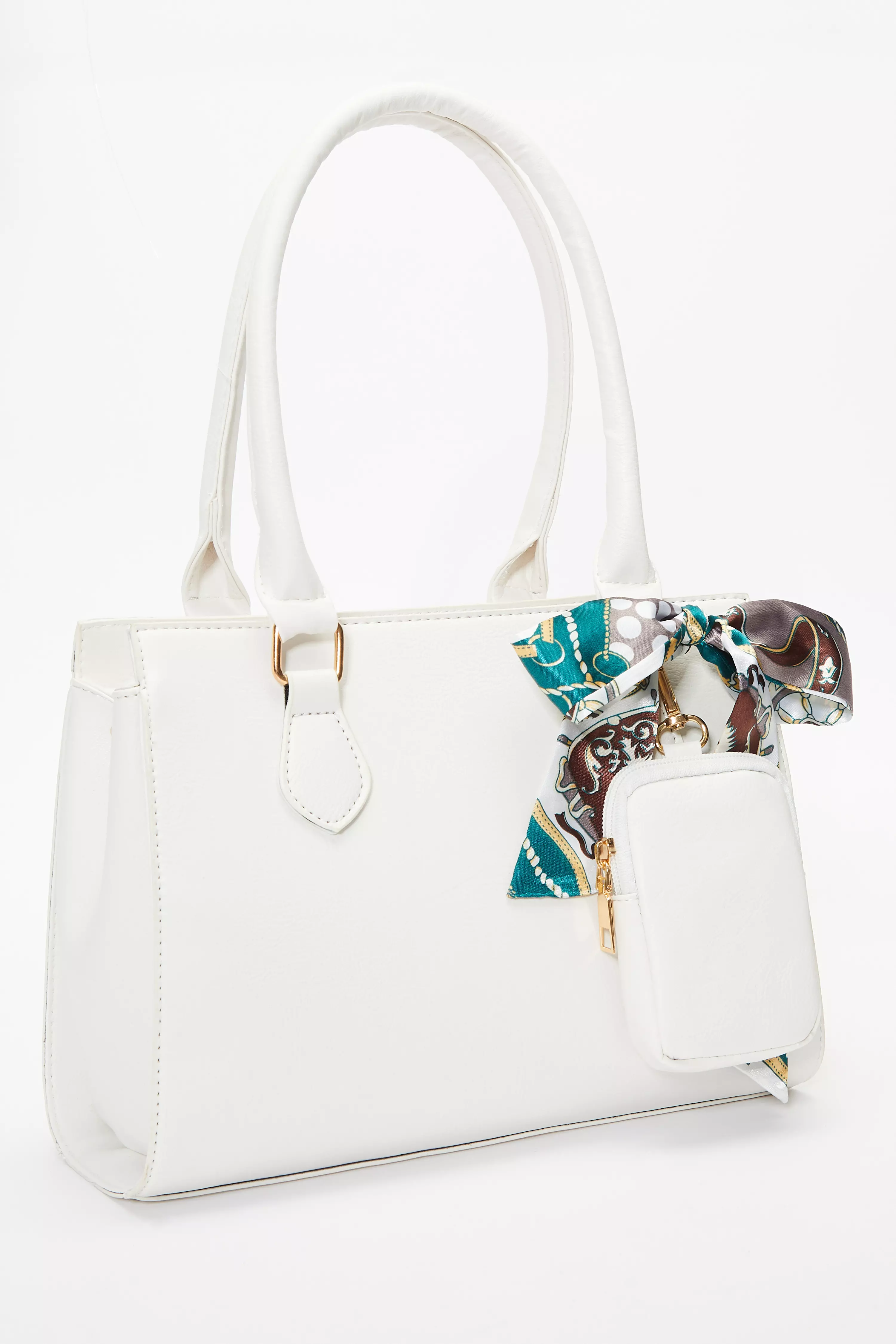 White Scarf Tote Bag