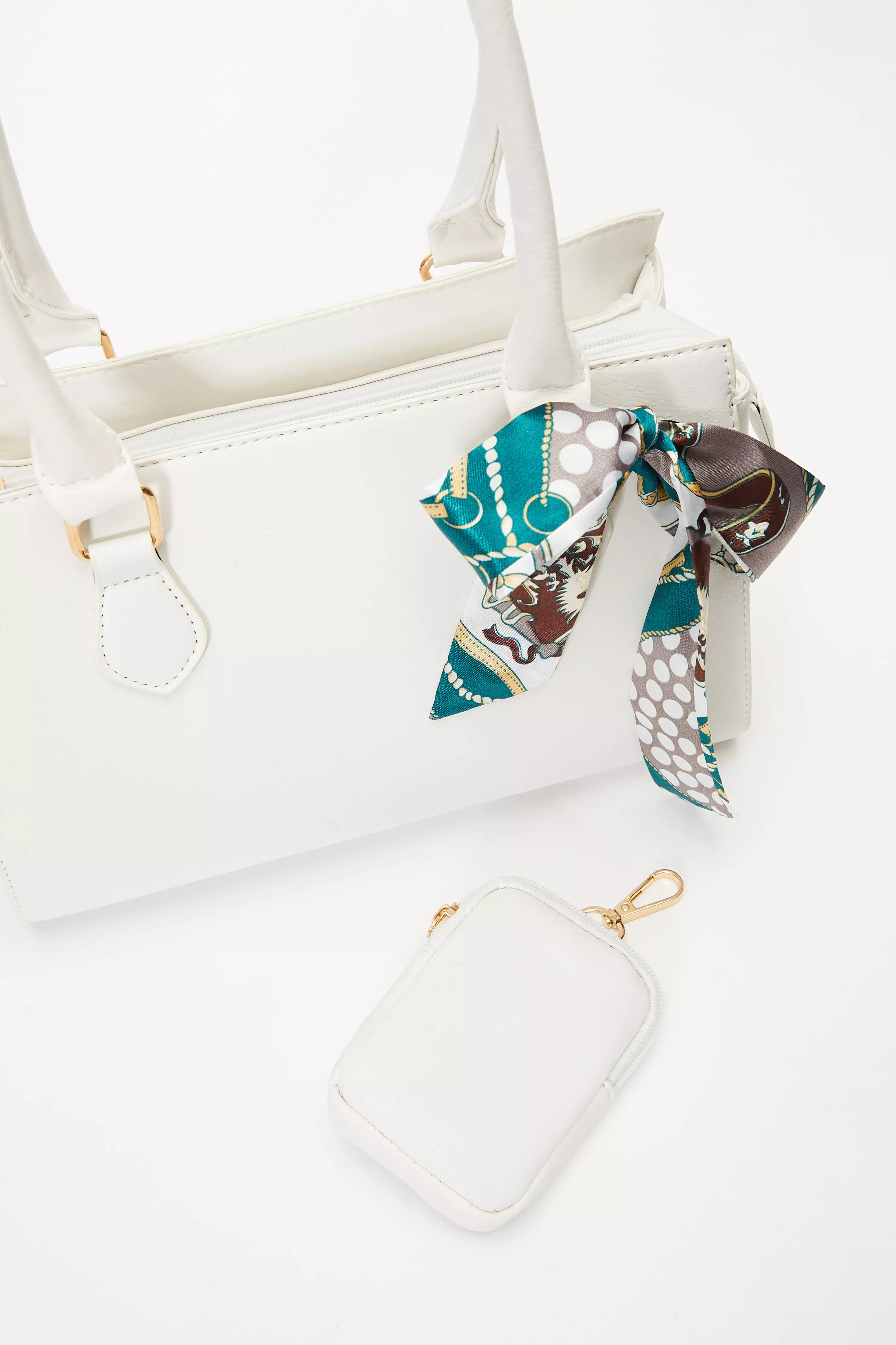 White Scarf Tote Bag