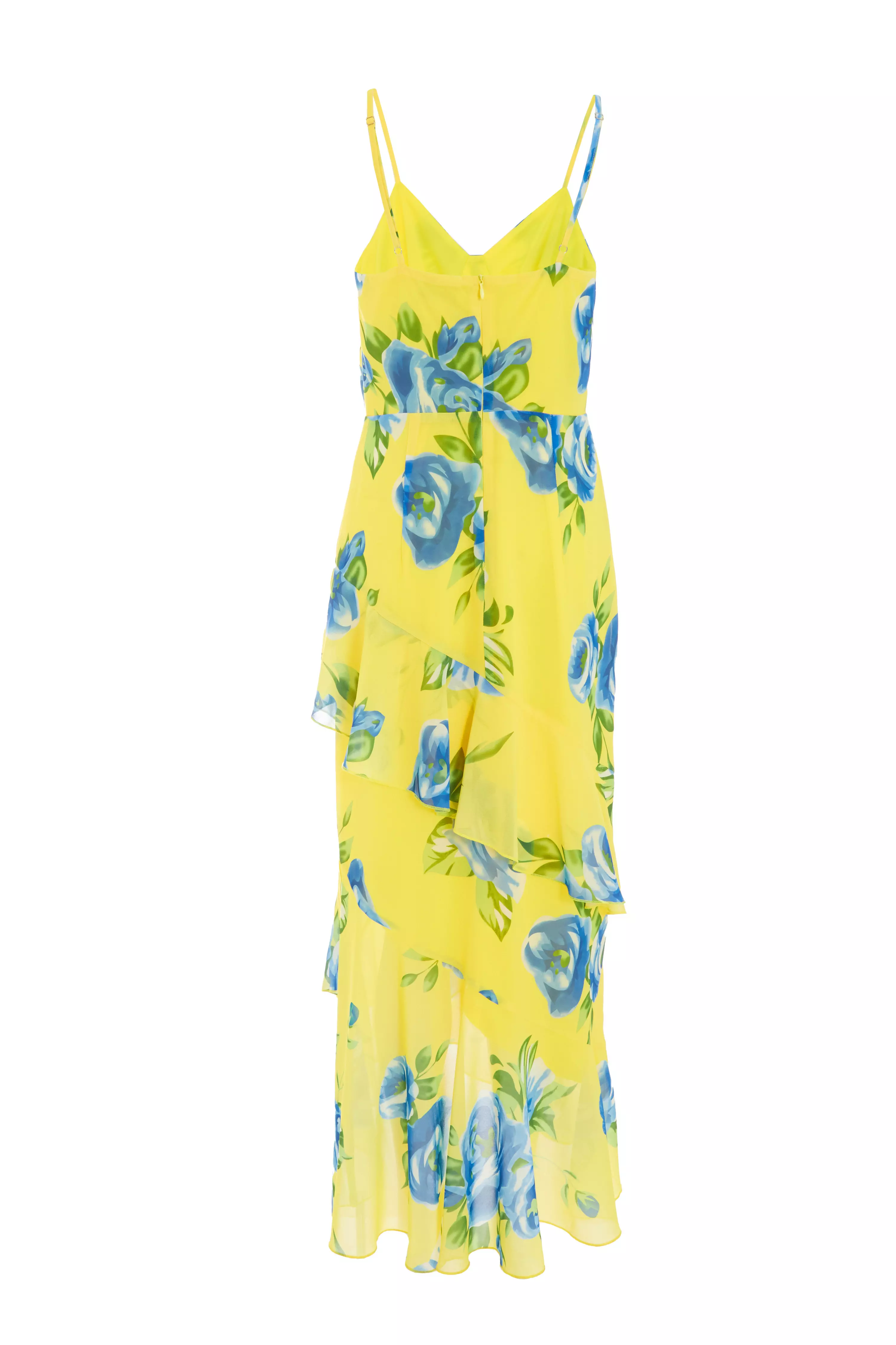 Yellow Floral Midaxi Dress