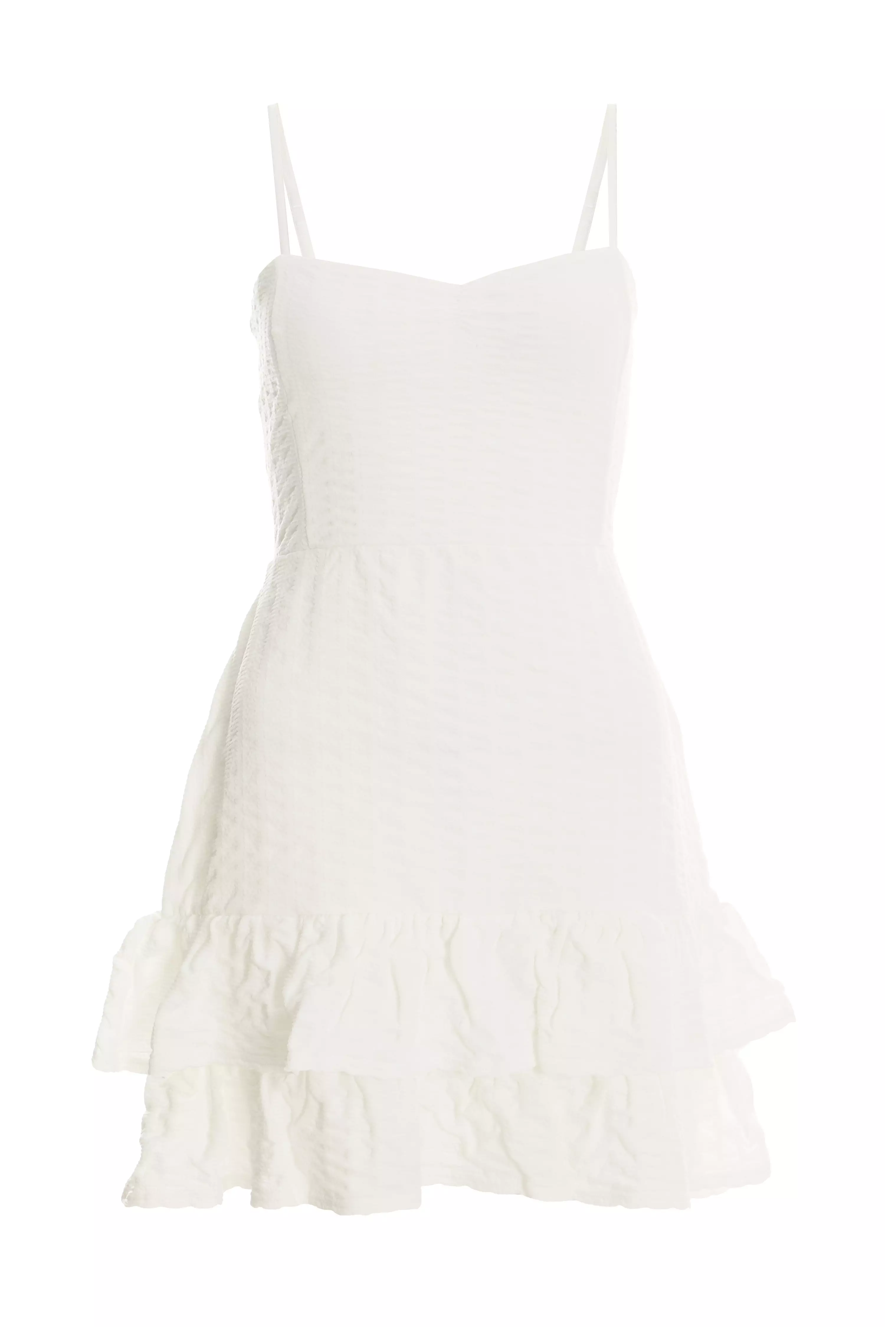 White Tie Back Skater Dress