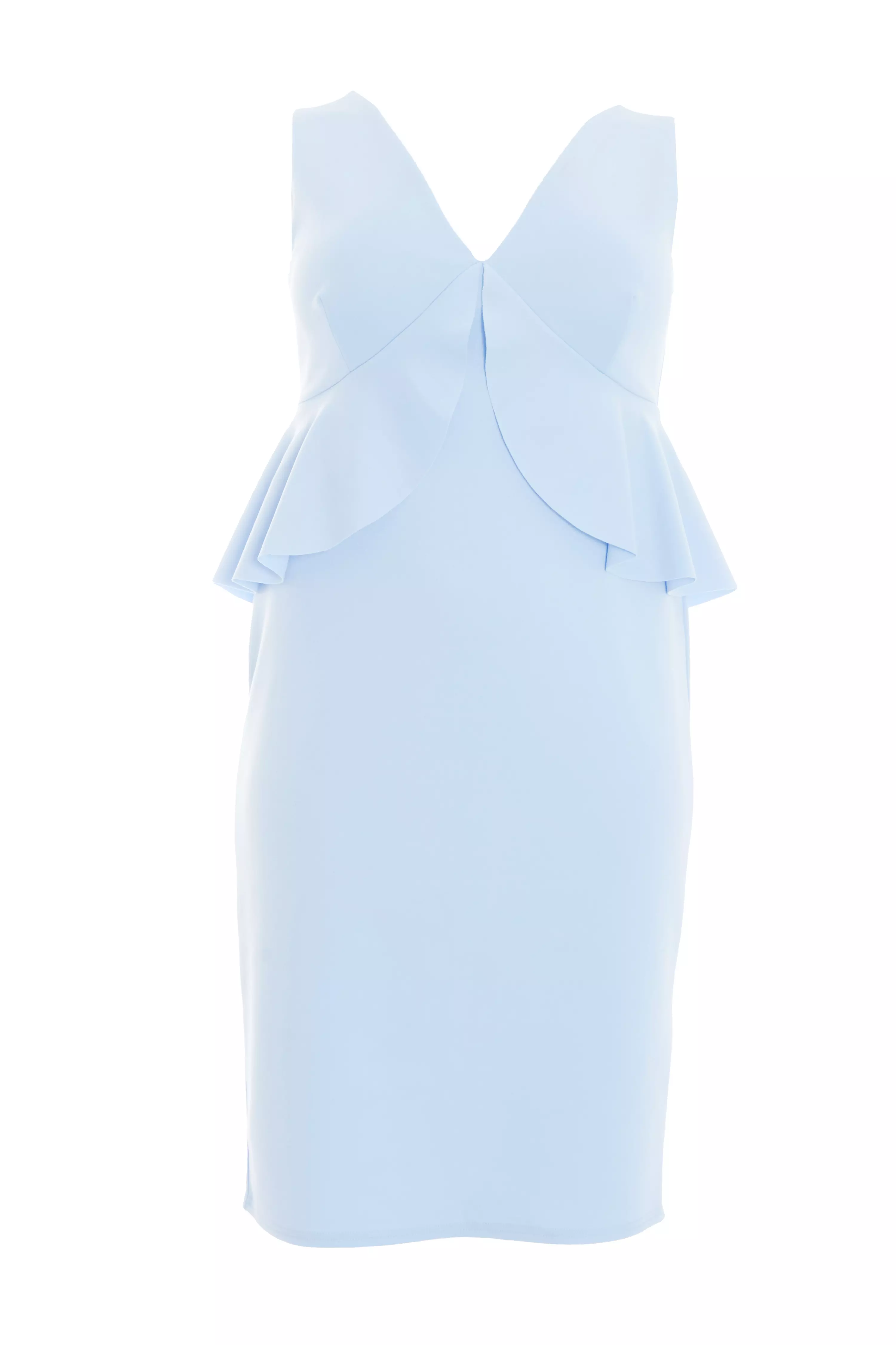 Curve Blue Ruched Bardot Midi Dress
