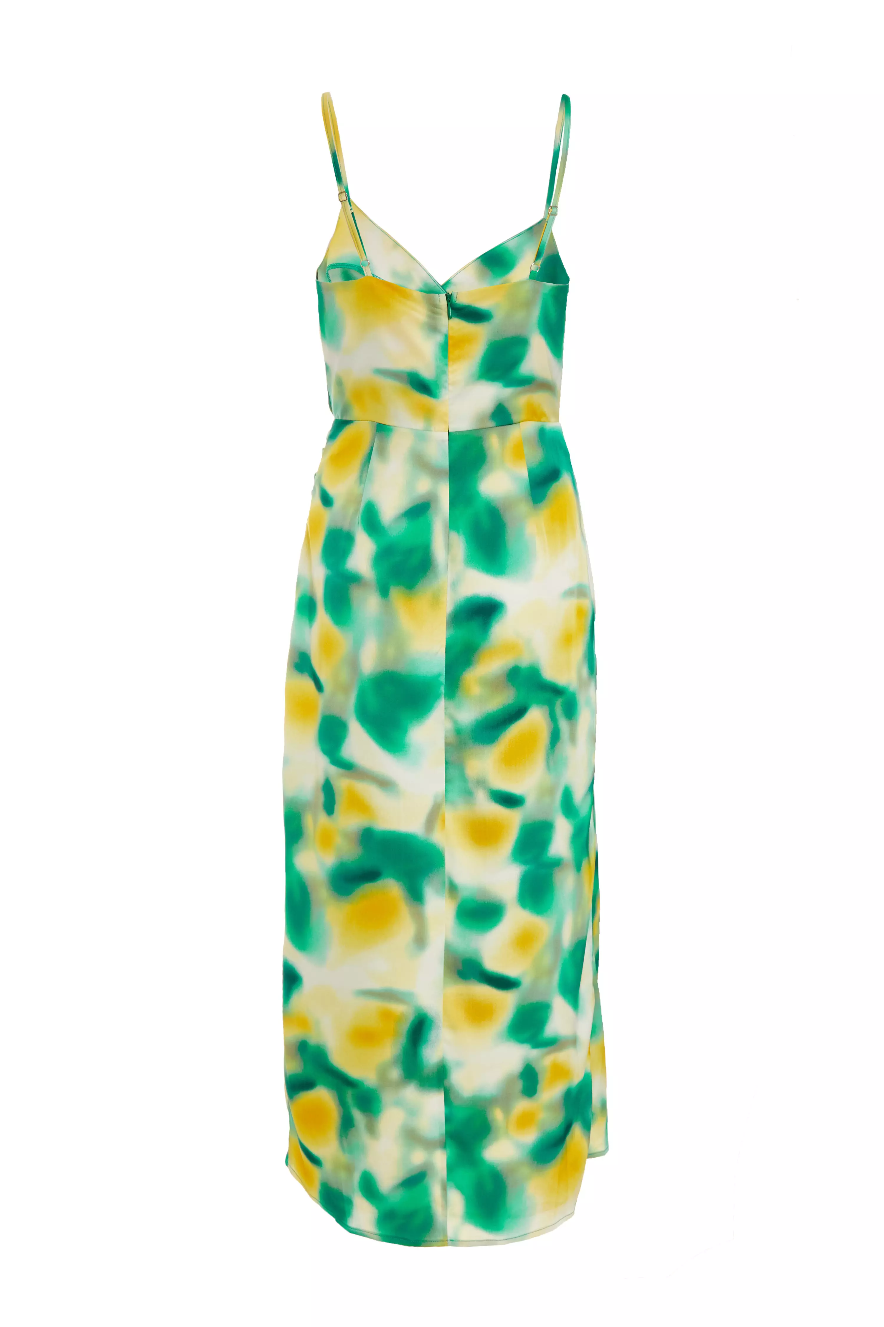 Petite Multicoloured Smudge Print Midi Dress