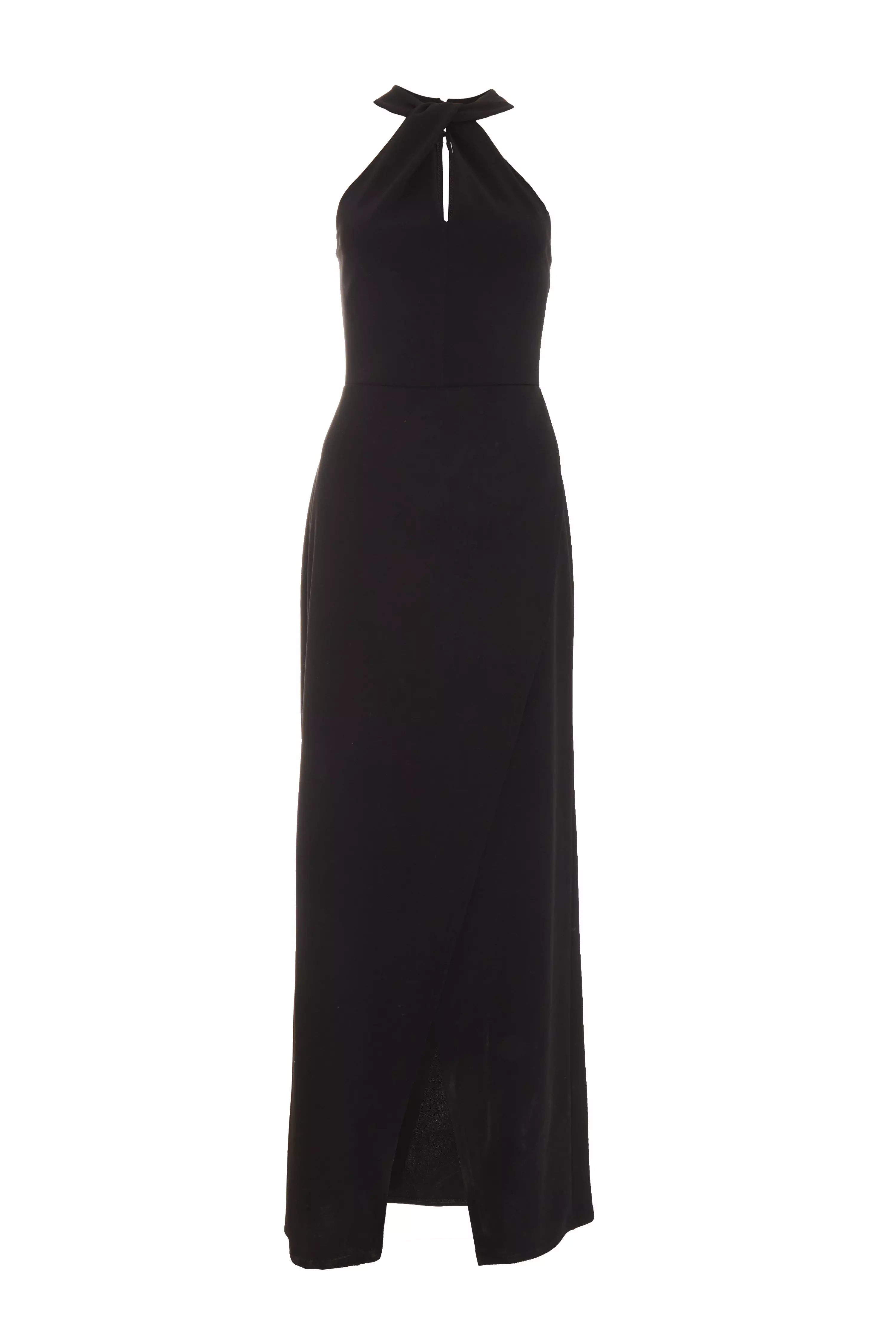 Black Cross Front Maxi Dress