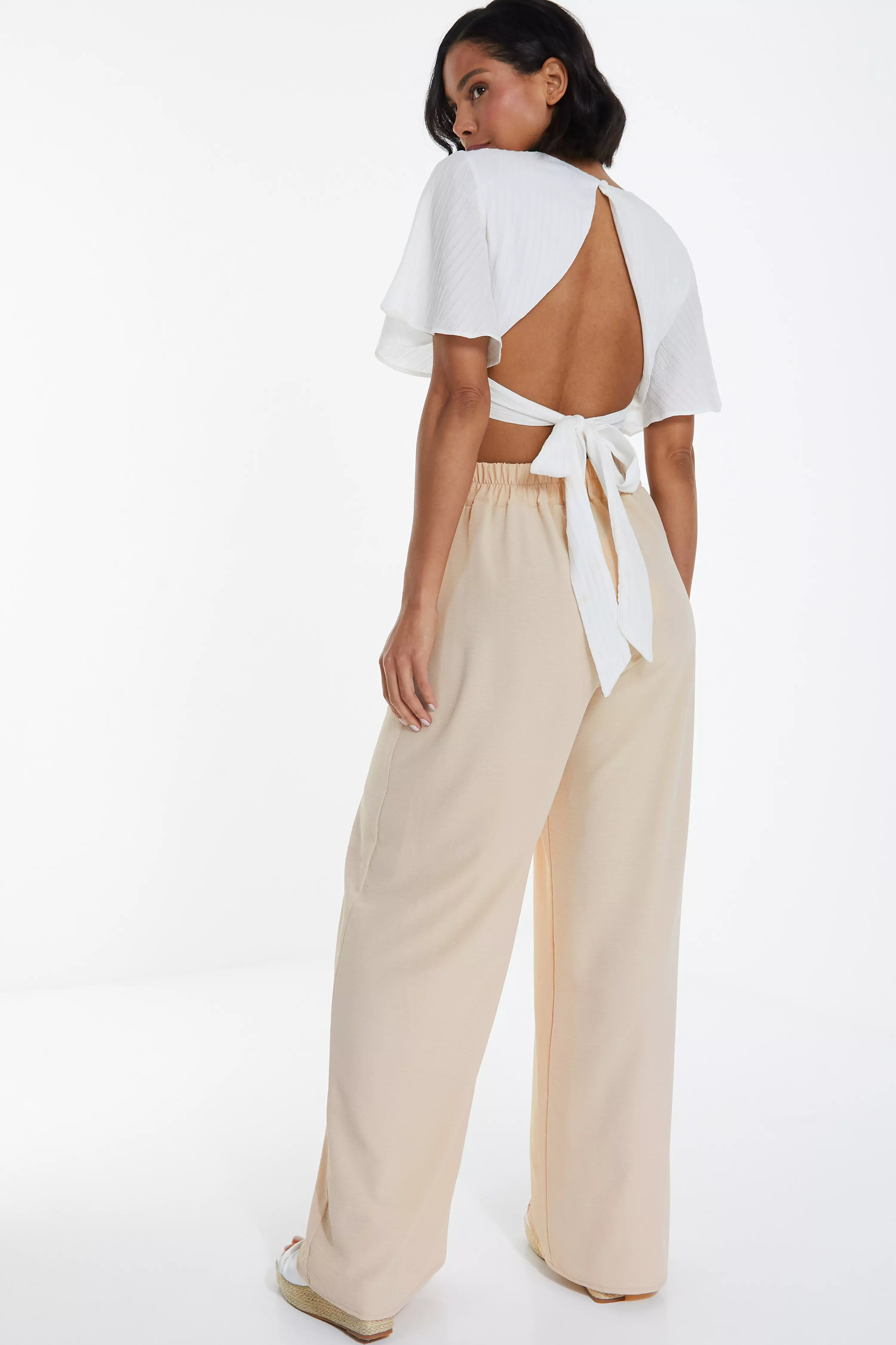 Stone Buckle Palazzo Trousers