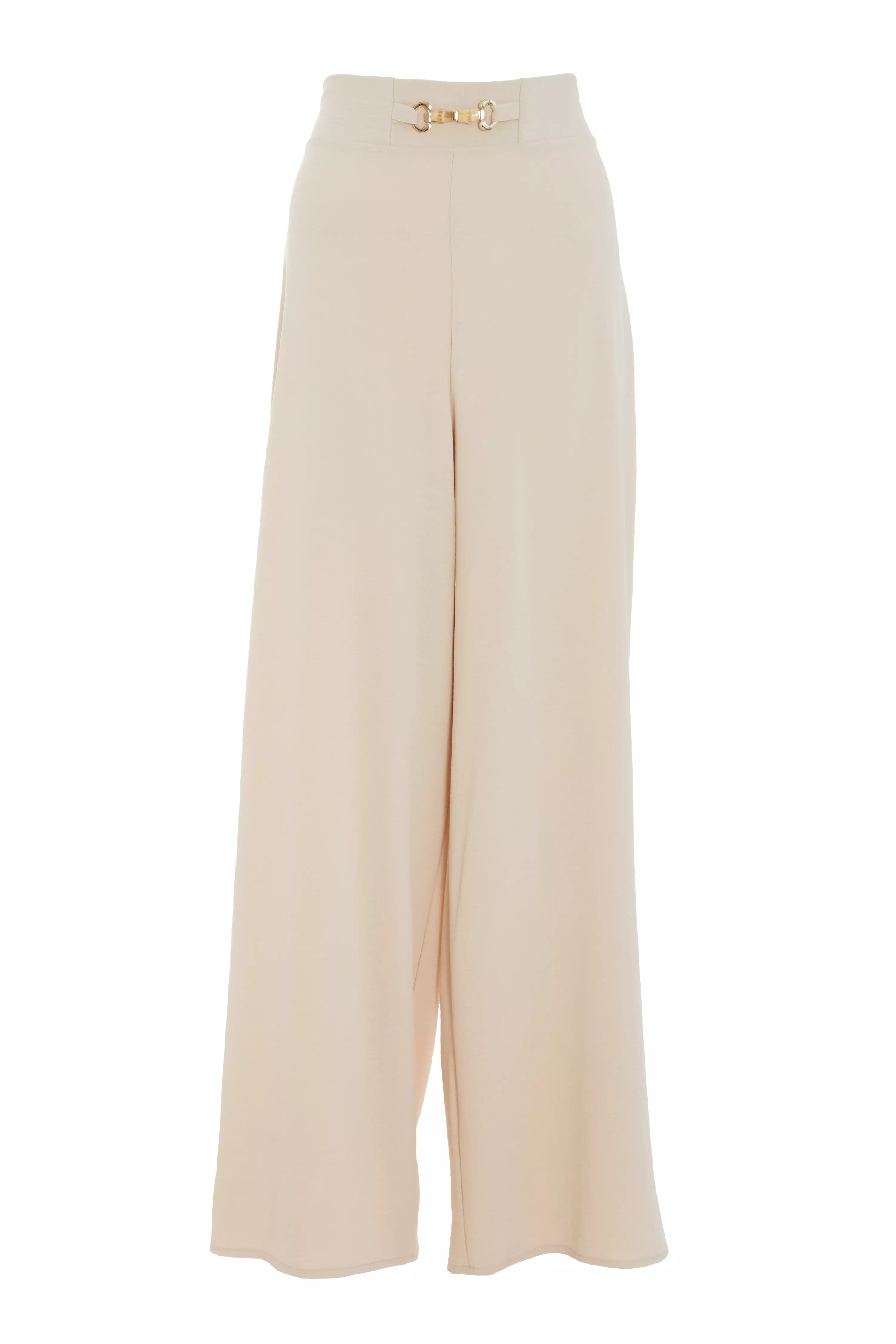 Stone Buckle Palazzo Trousers