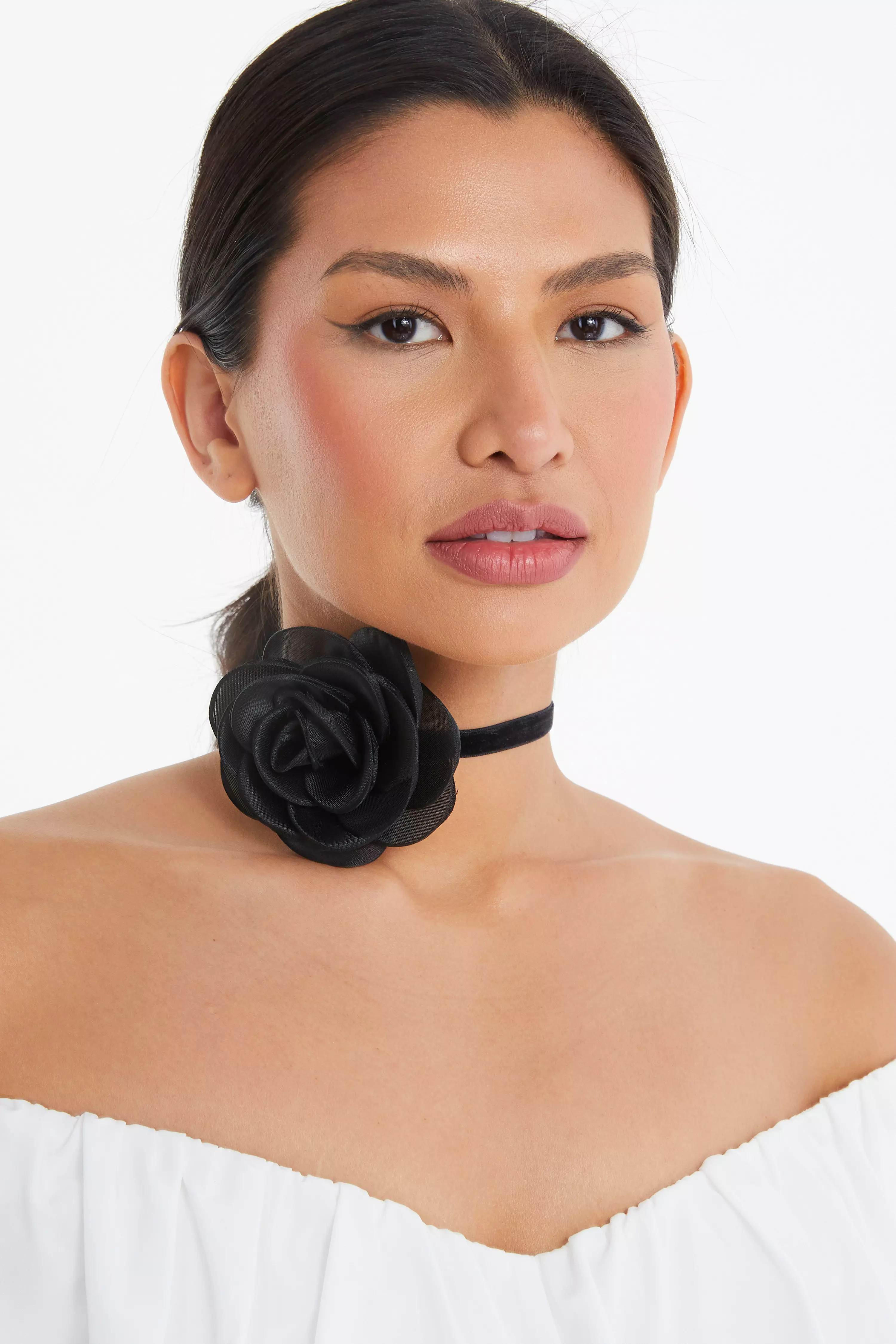 Black Corsage Choker Necklace