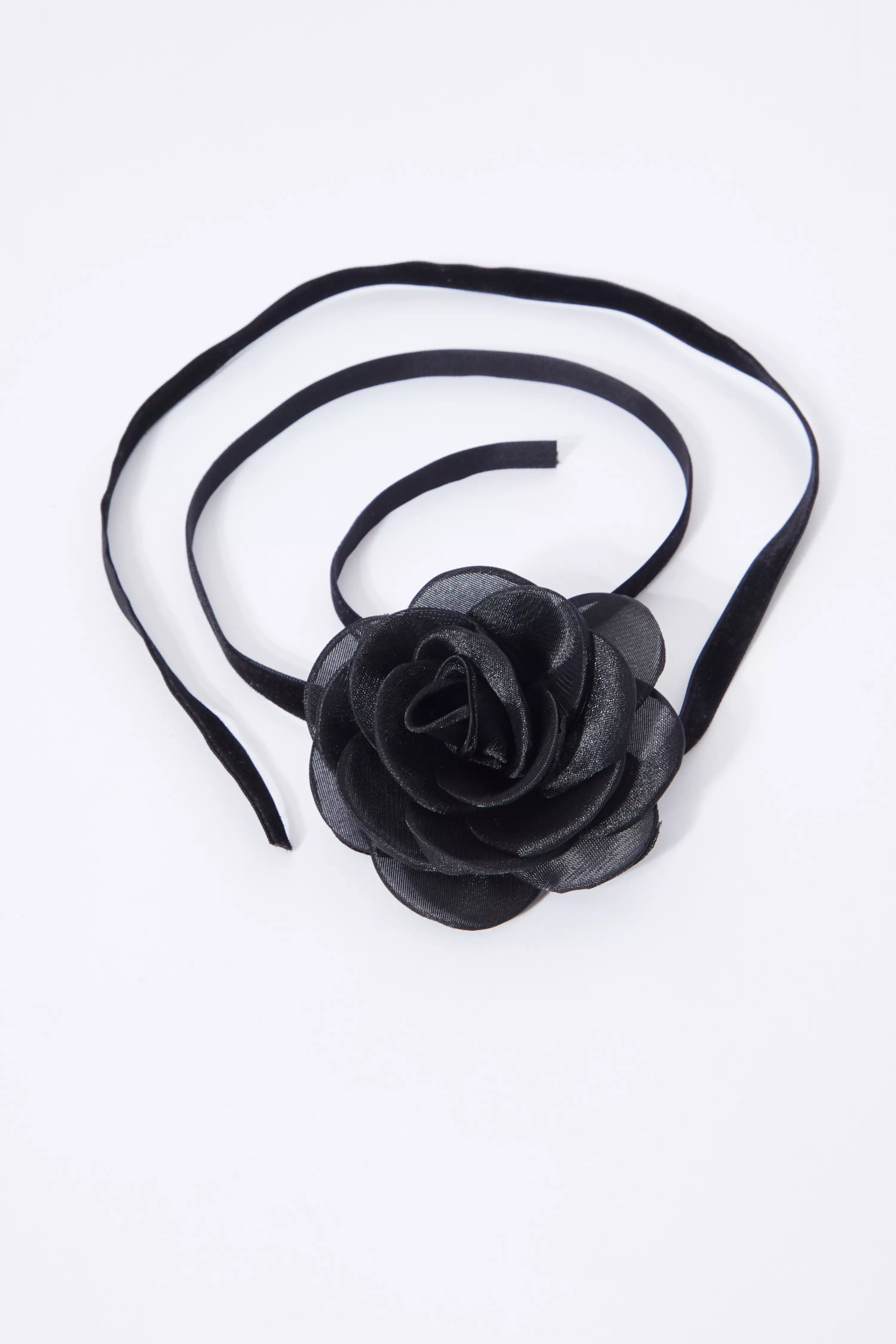 Black Corsage Choker Necklace