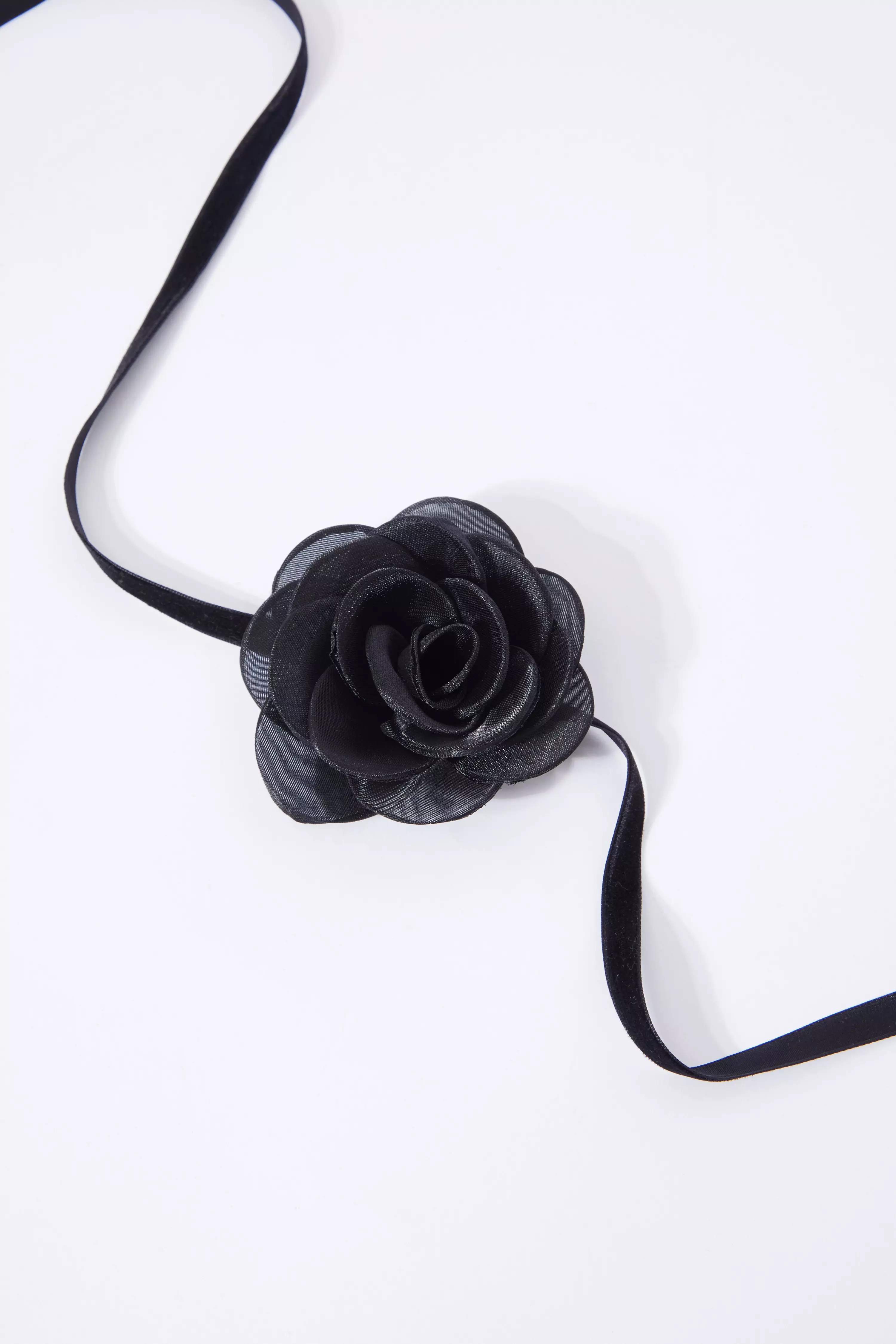 Black Corsage Choker Necklace