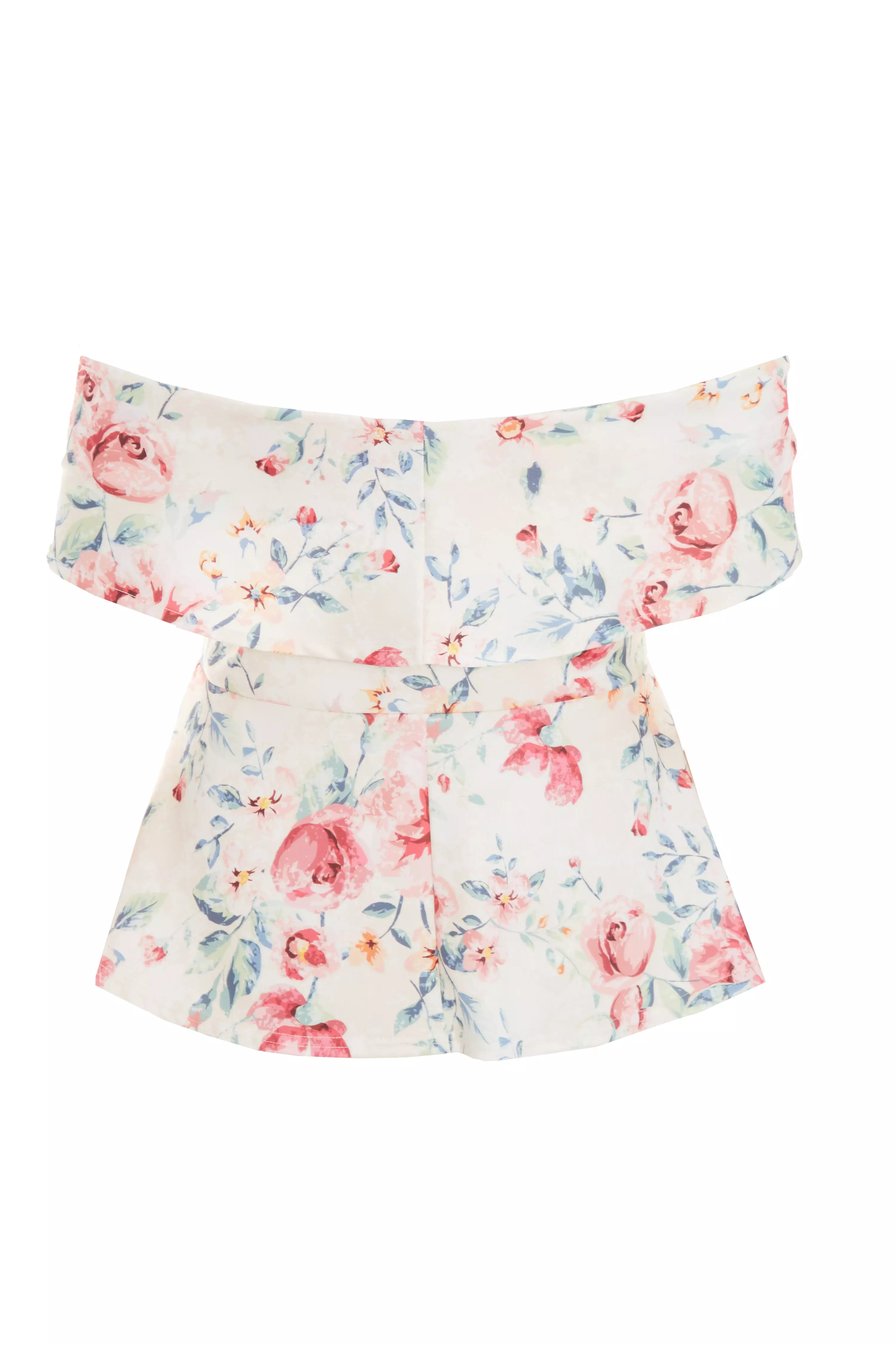 Curve Pink Floral Peplum Top