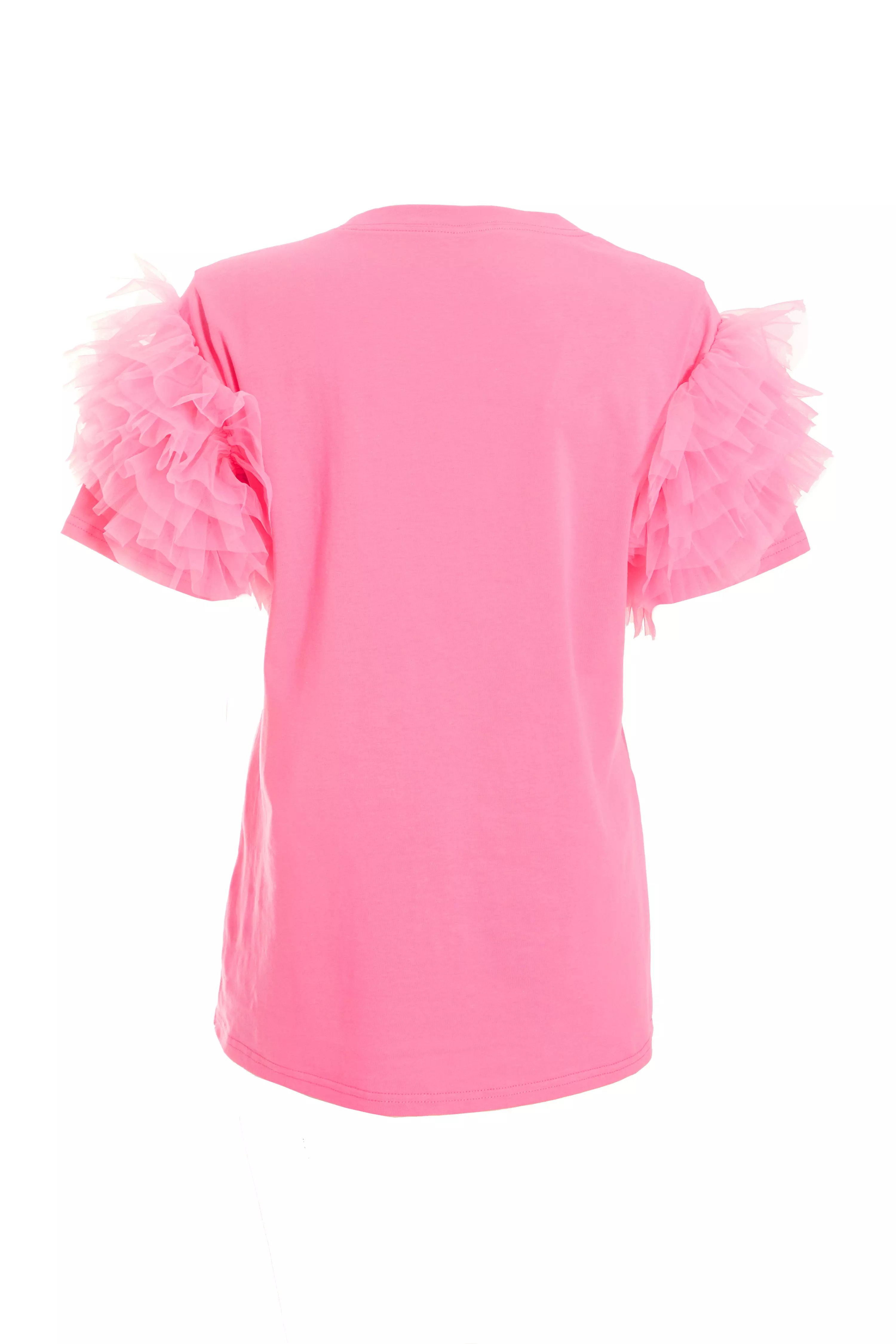 Pink Frill Sleeve Top