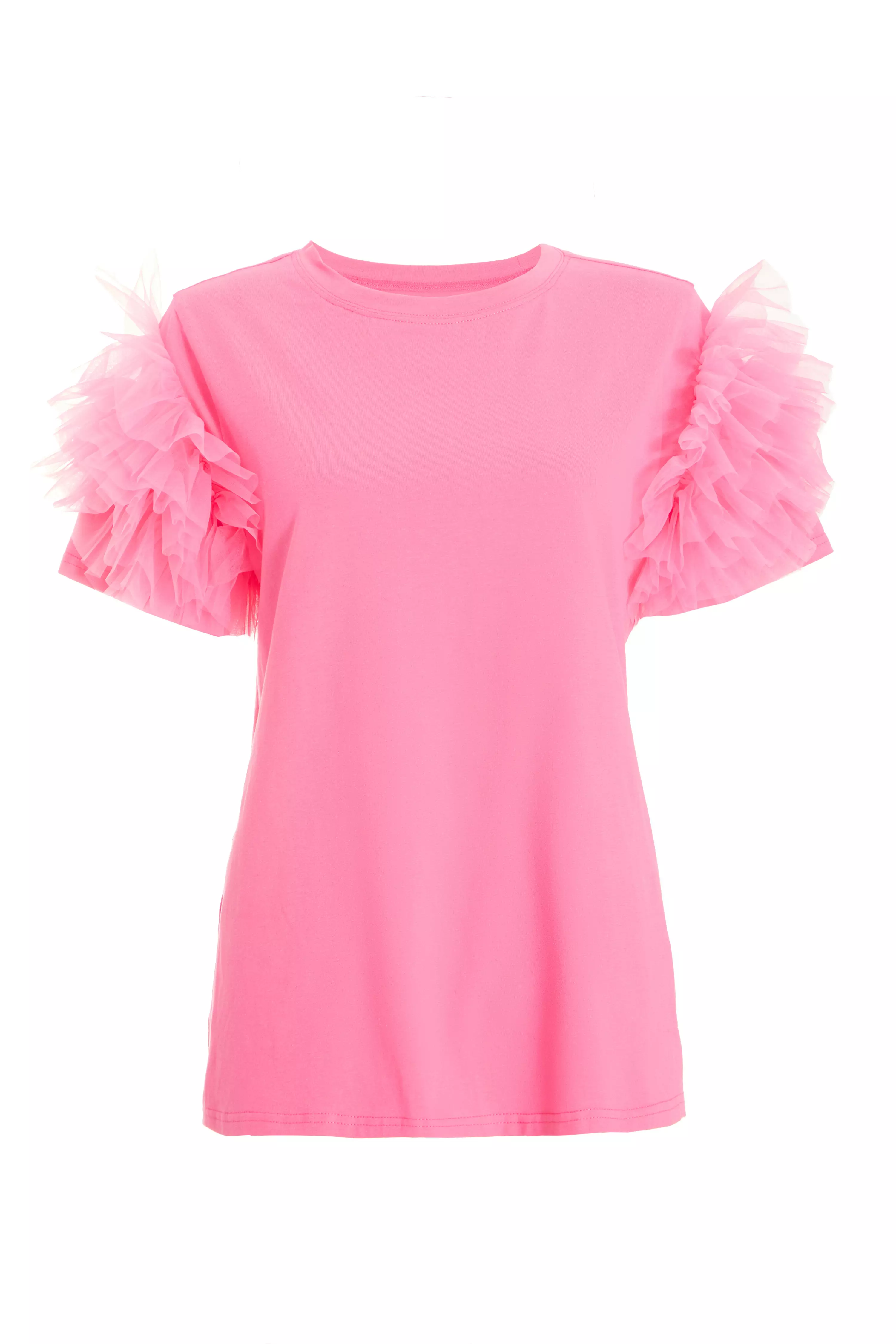 Pink Frill Sleeve Top