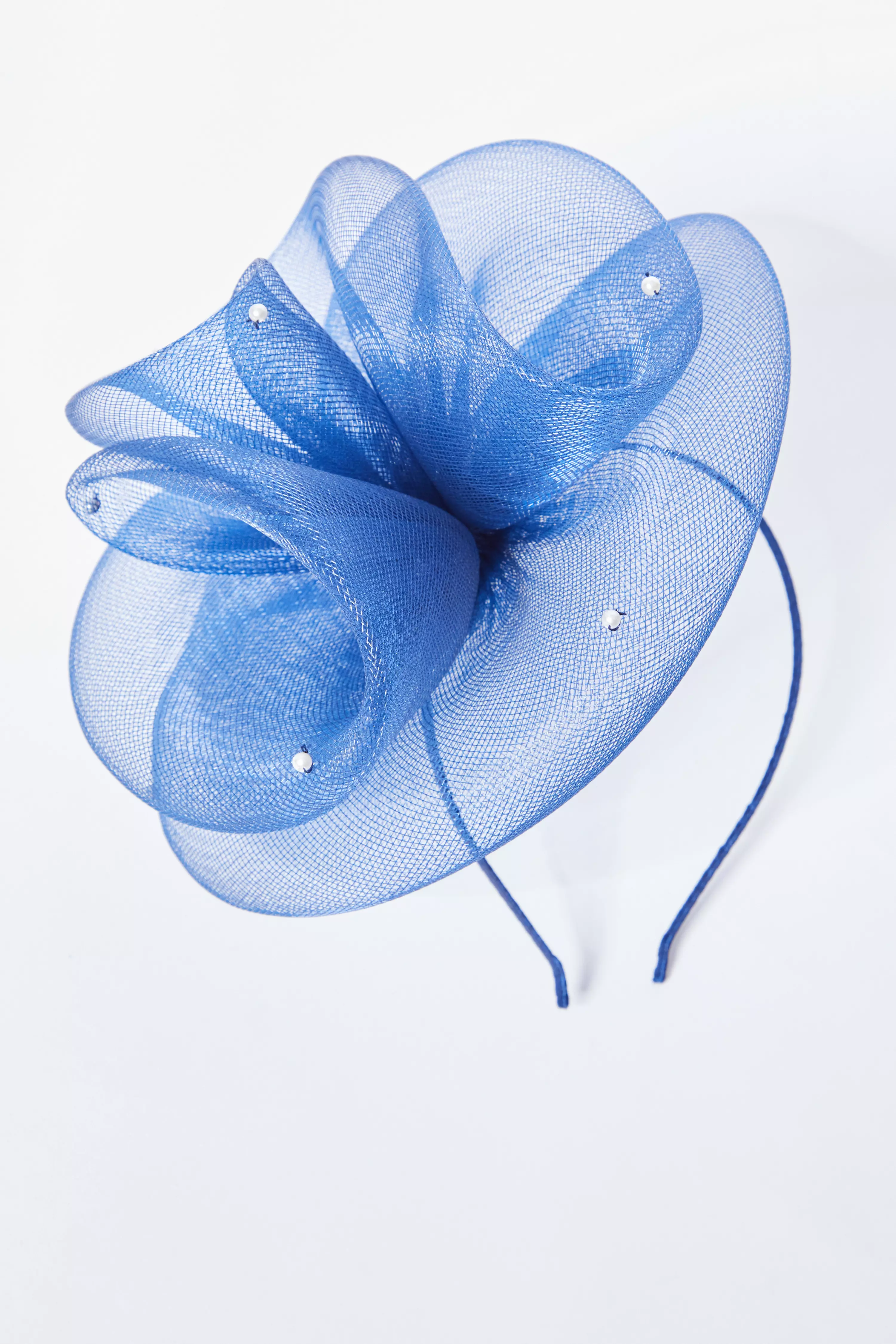 Navy Pearl Headband Fascinator