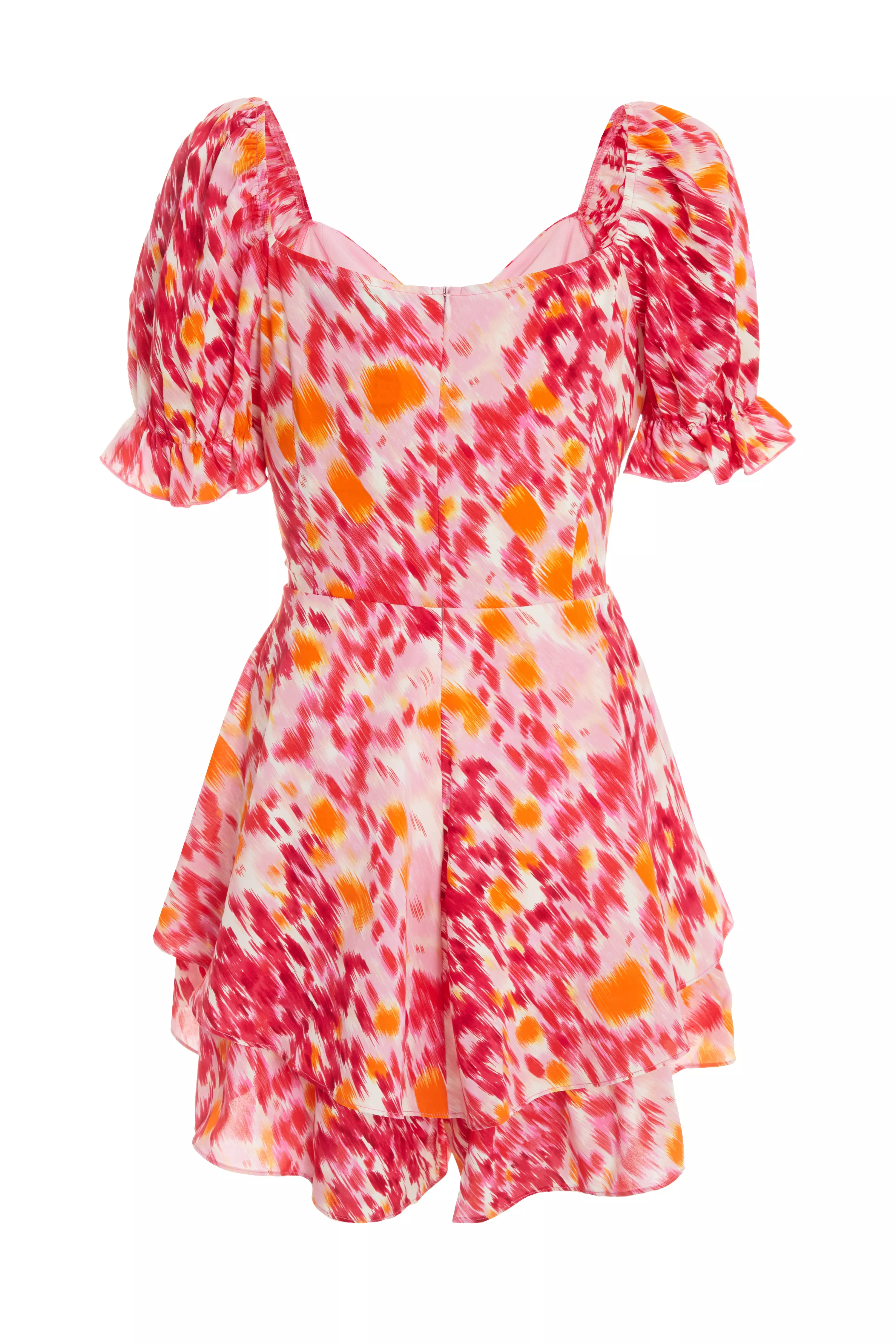 Pink Brush Stroke Playsuit