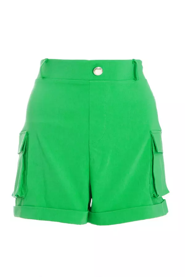 Jade Green Cargo Shorts