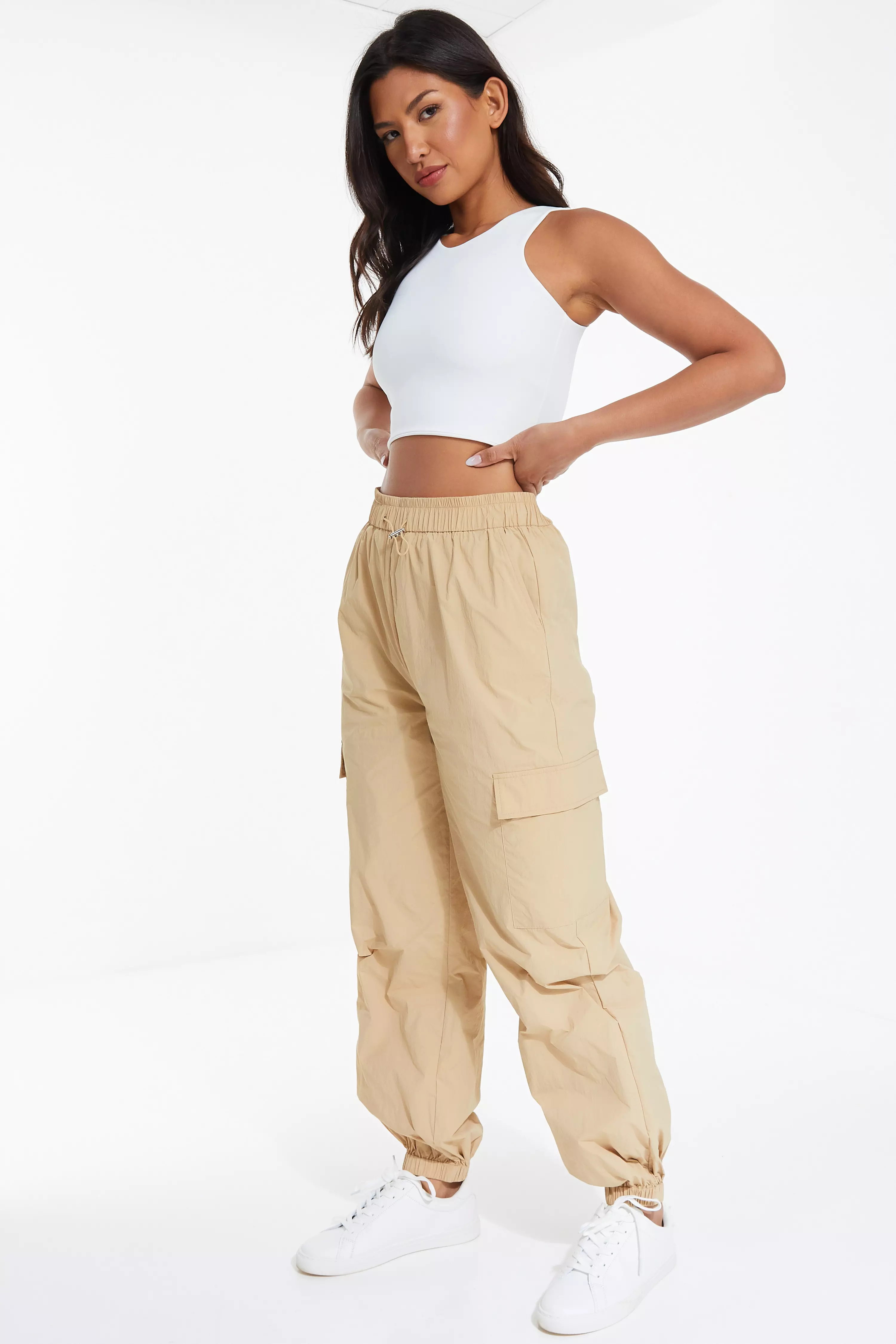 Camel Parachute Cargo Trouser