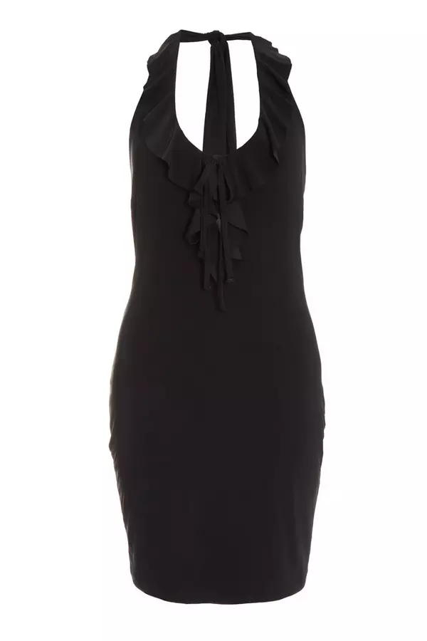 Black Halter Neck Mini Dress