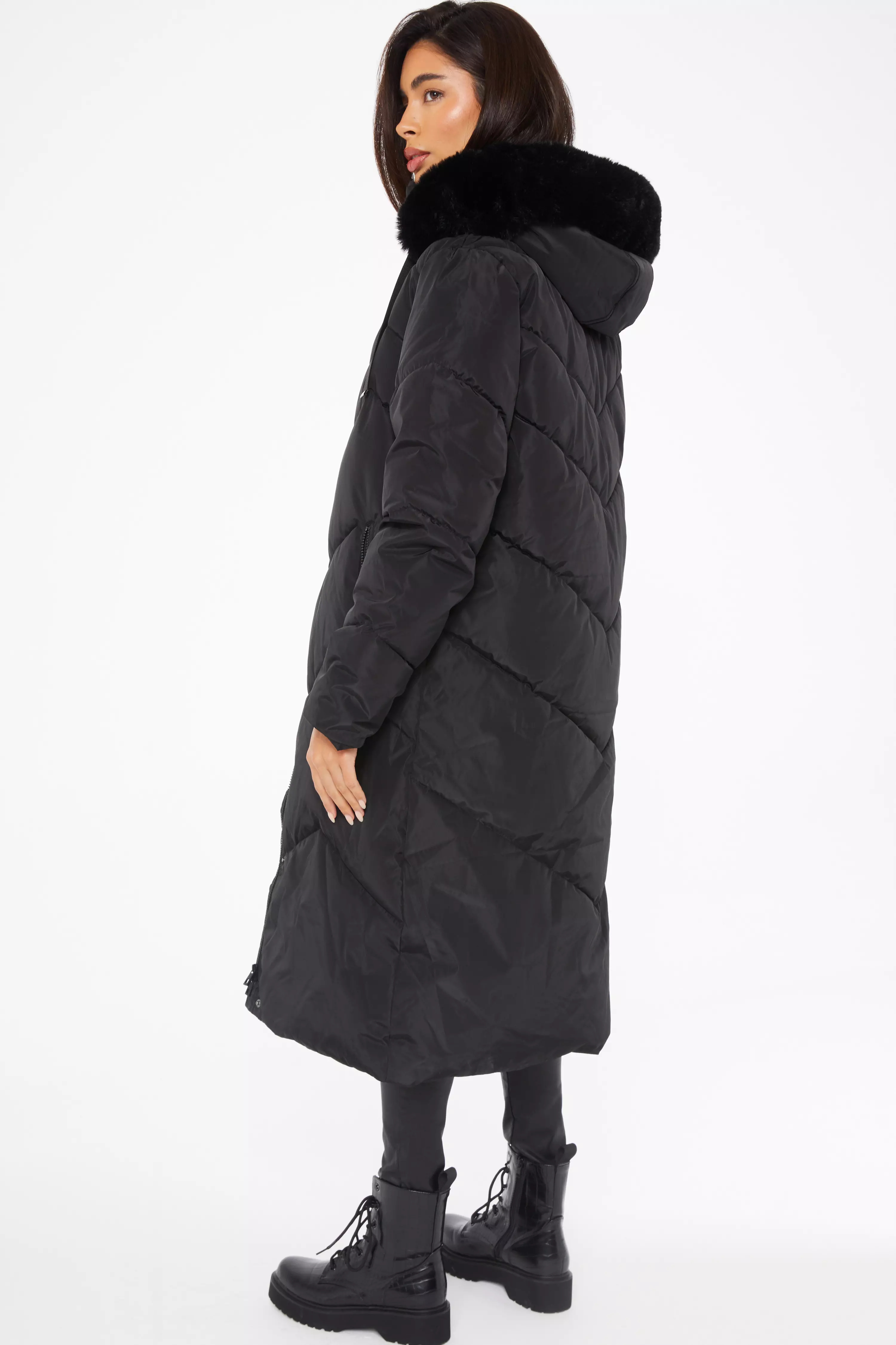 Quiz black hot sale puffer jacket