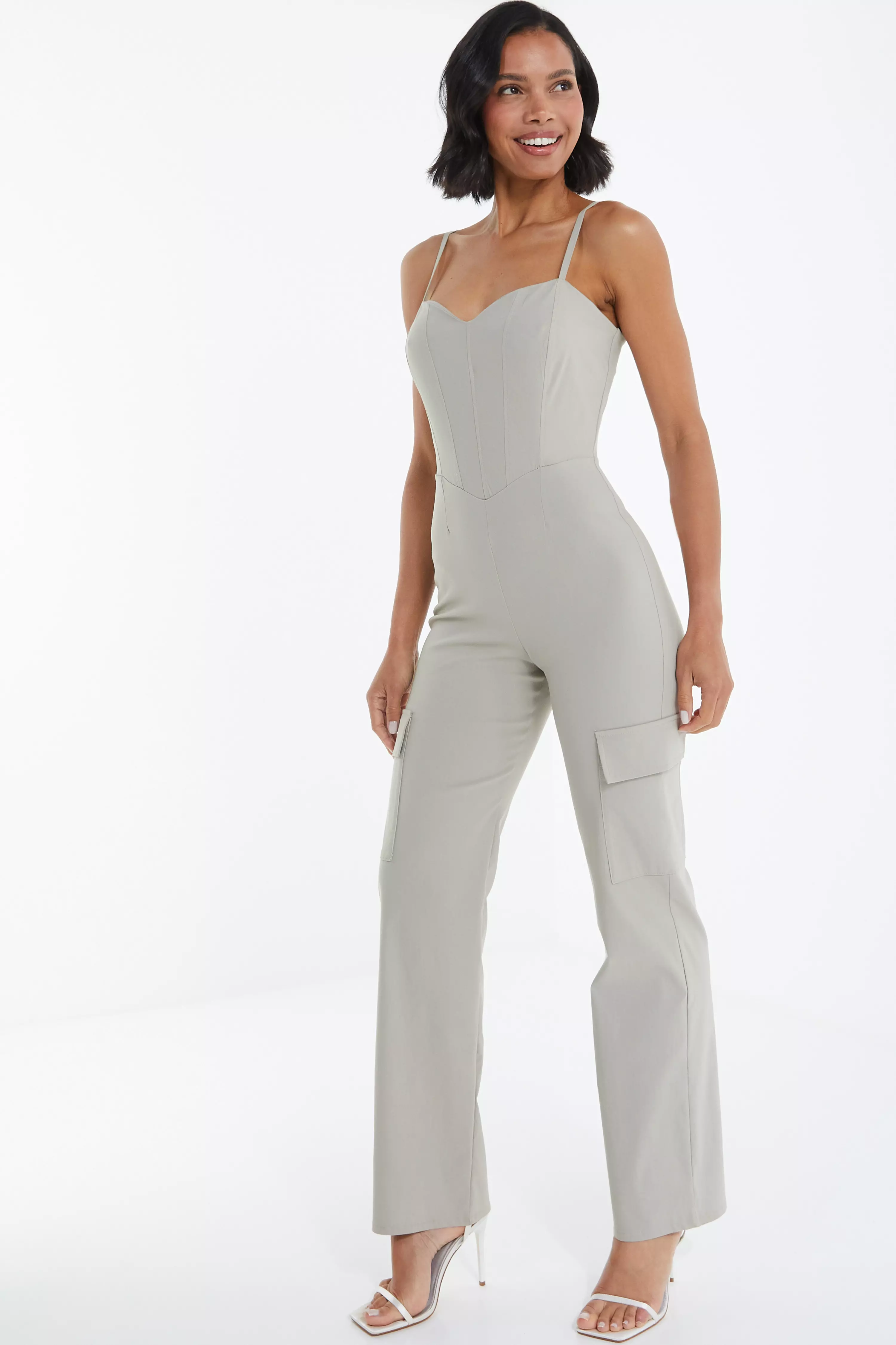 Stone Corset Cargo Jumpsuit