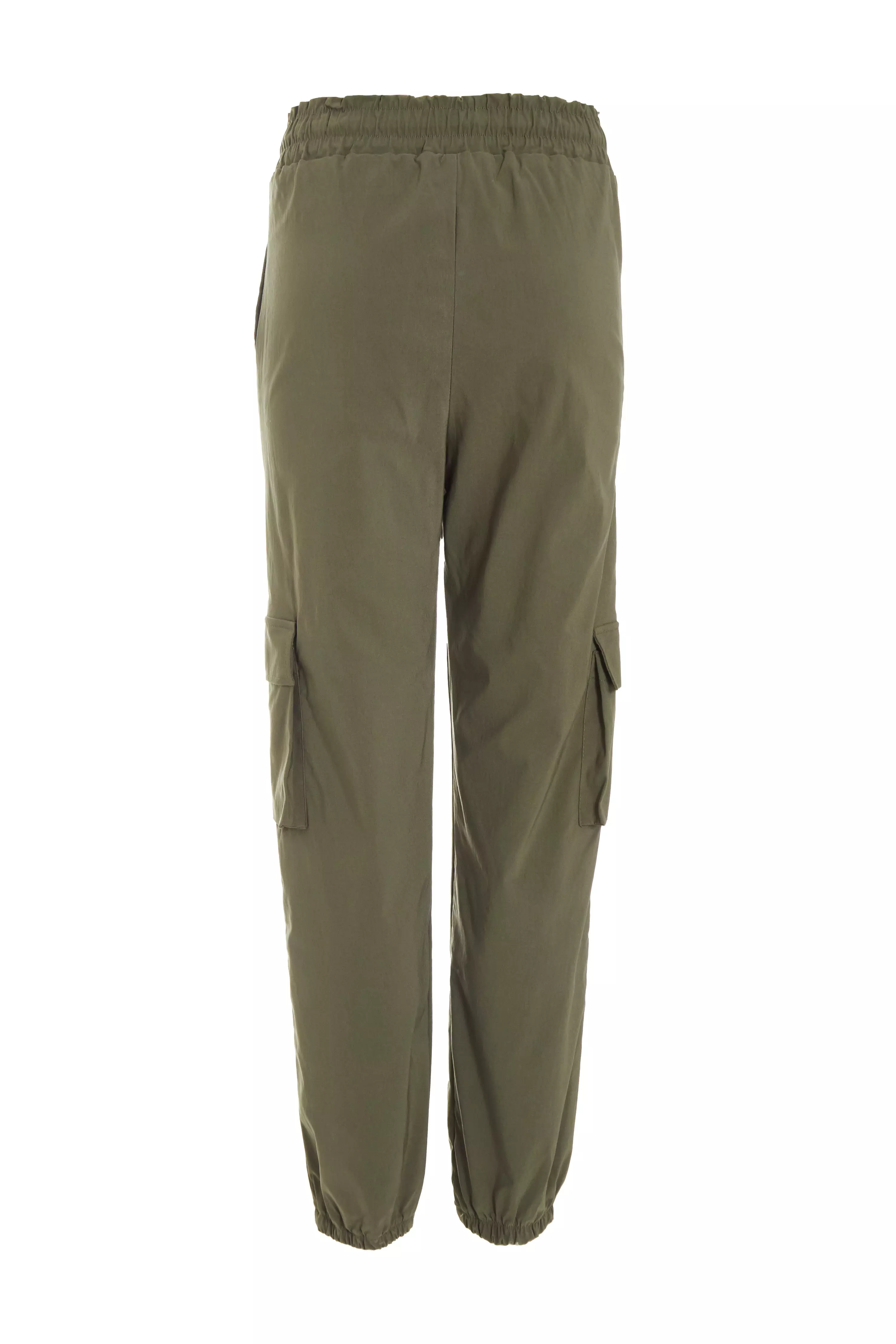 Khaki Tie Waist Cargo Trousers