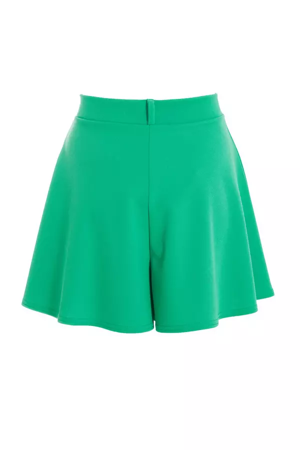Green High Waist Shorts