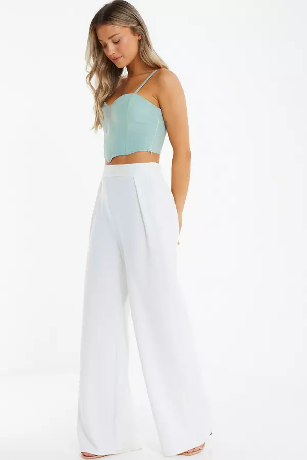 Mint Cropped Corset Top