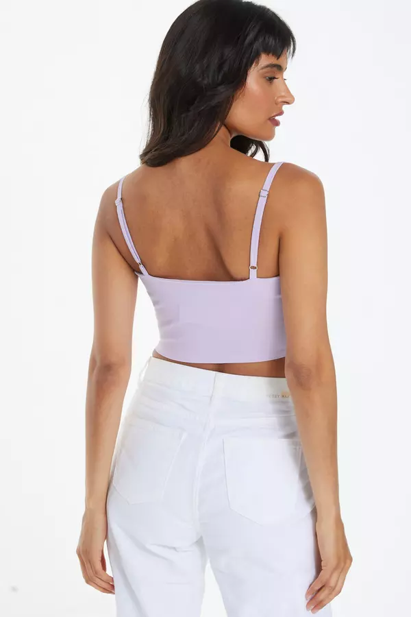 Lilac Cropped Corset Top