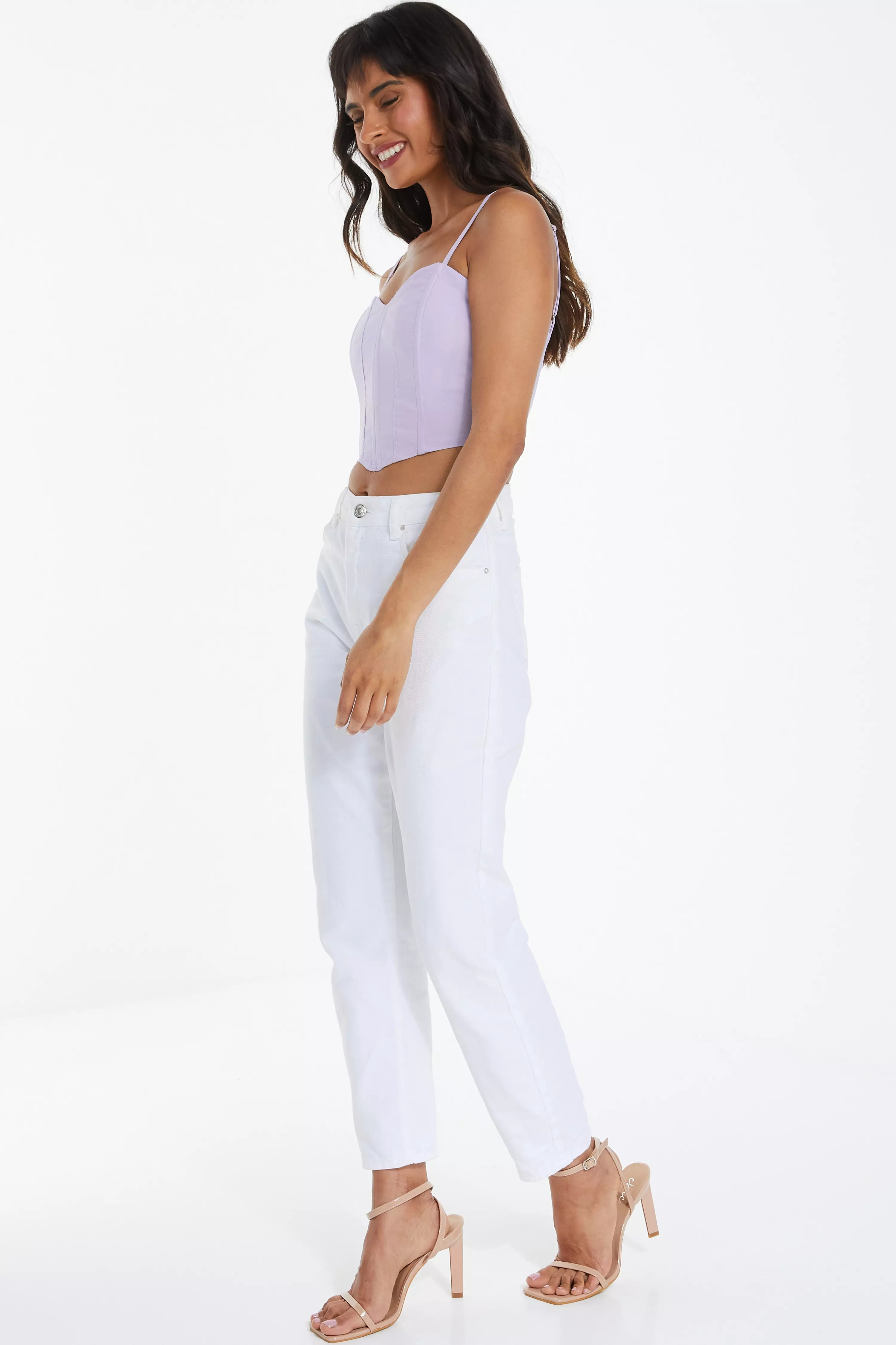 Lilac Cropped Corset Top