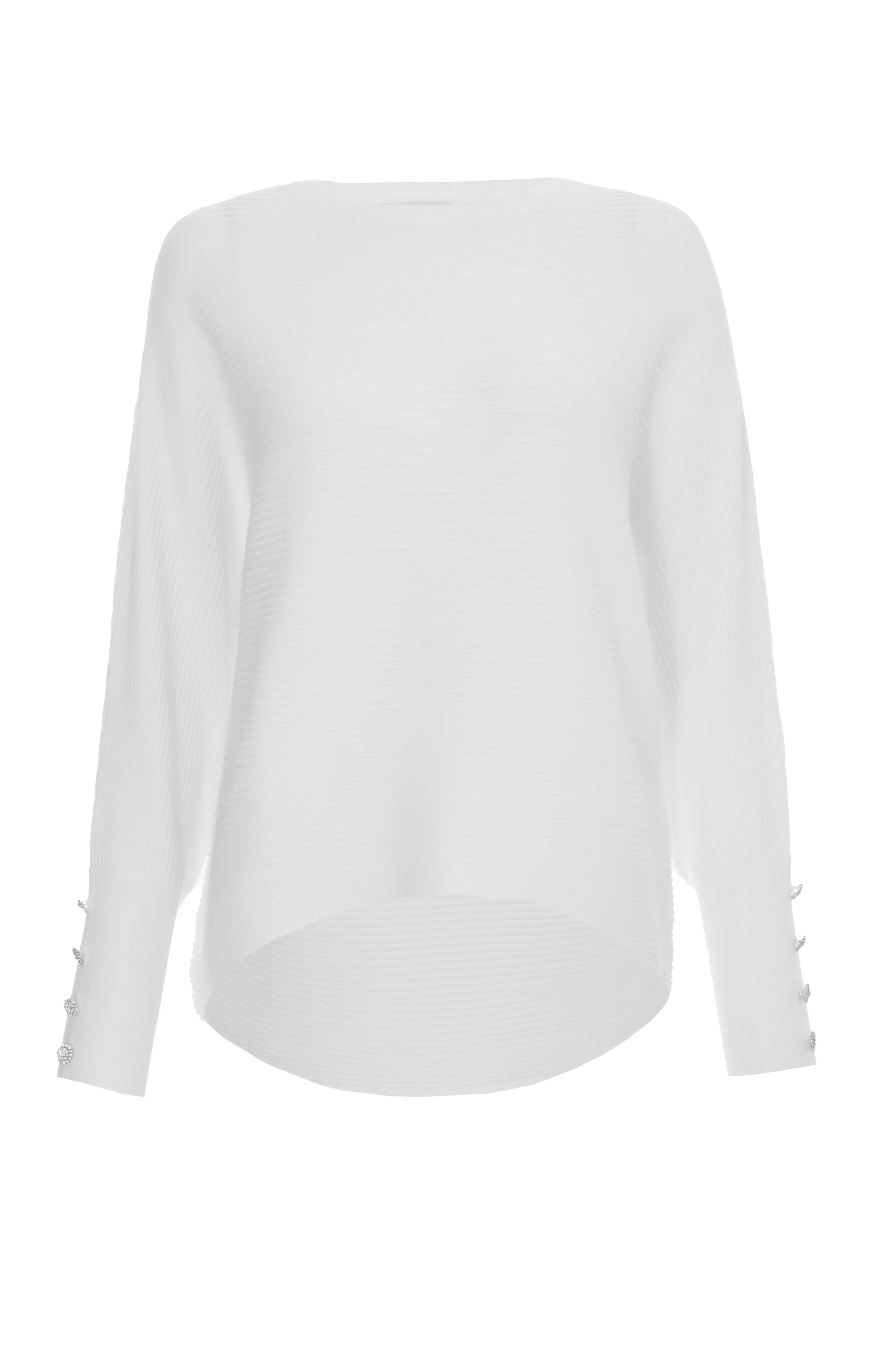 Cream Light Knit Buttoned Jumper