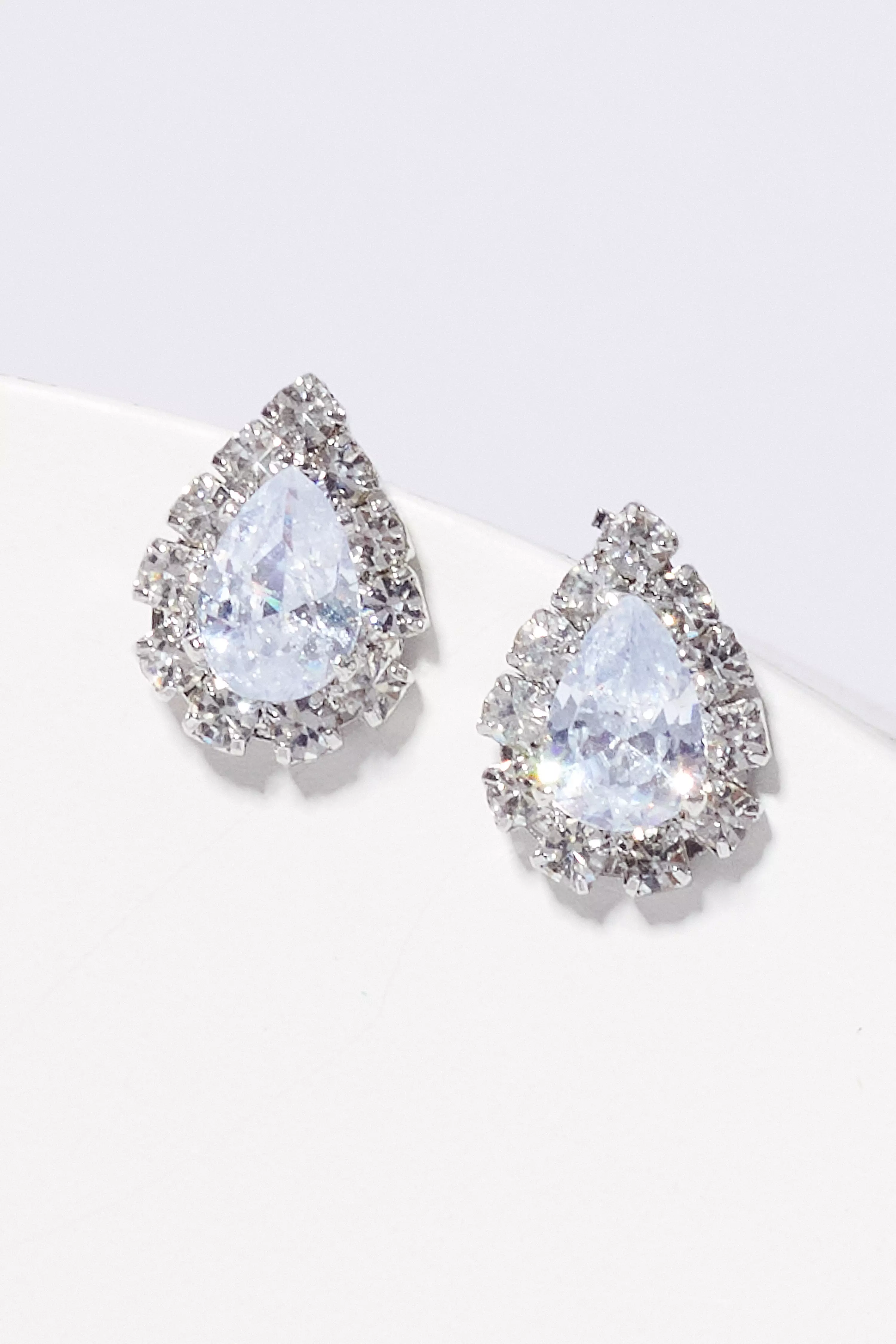 Silver Diamante Twist Jewellery Set