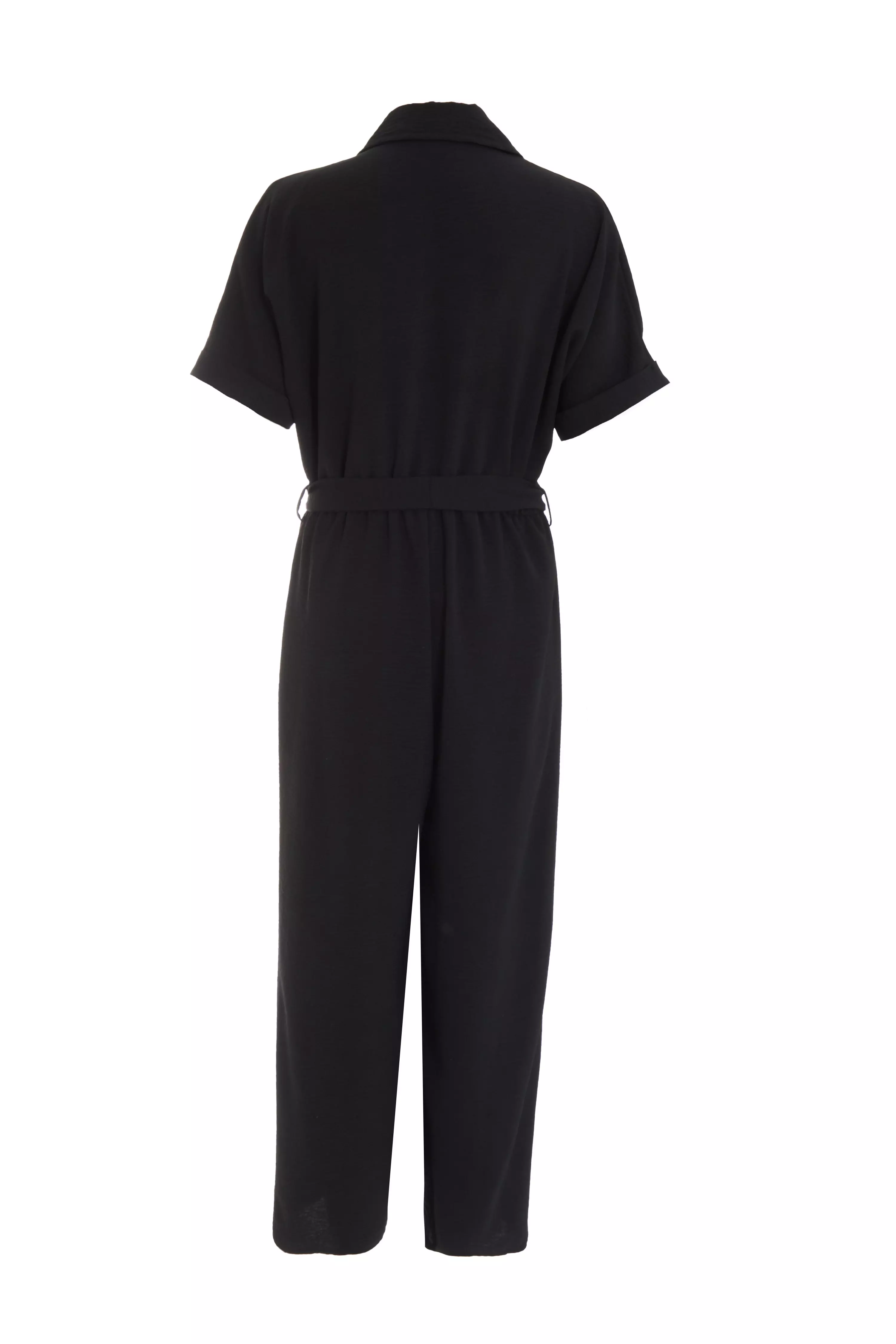 Black Utility Culotte Jumpsuit