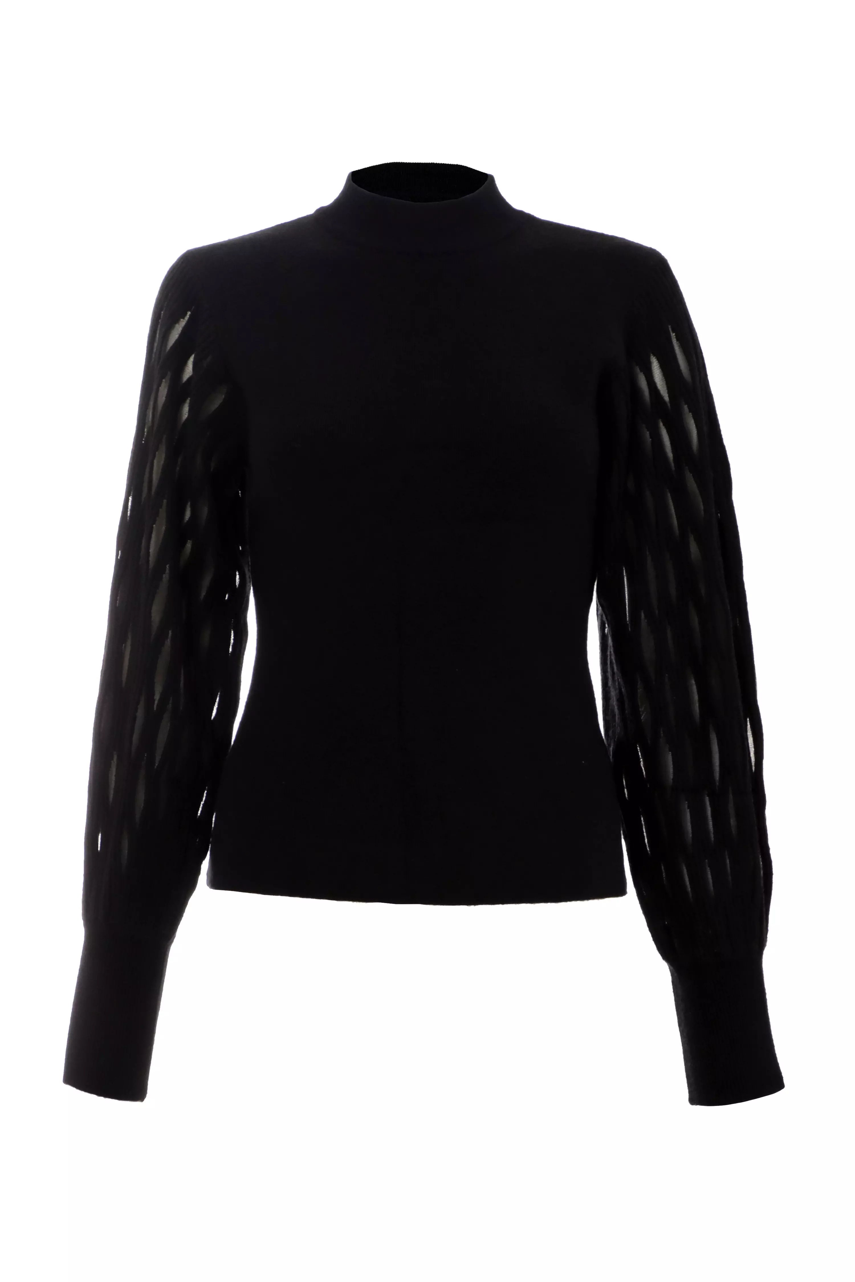 Black Knitted Cut Out Jumper