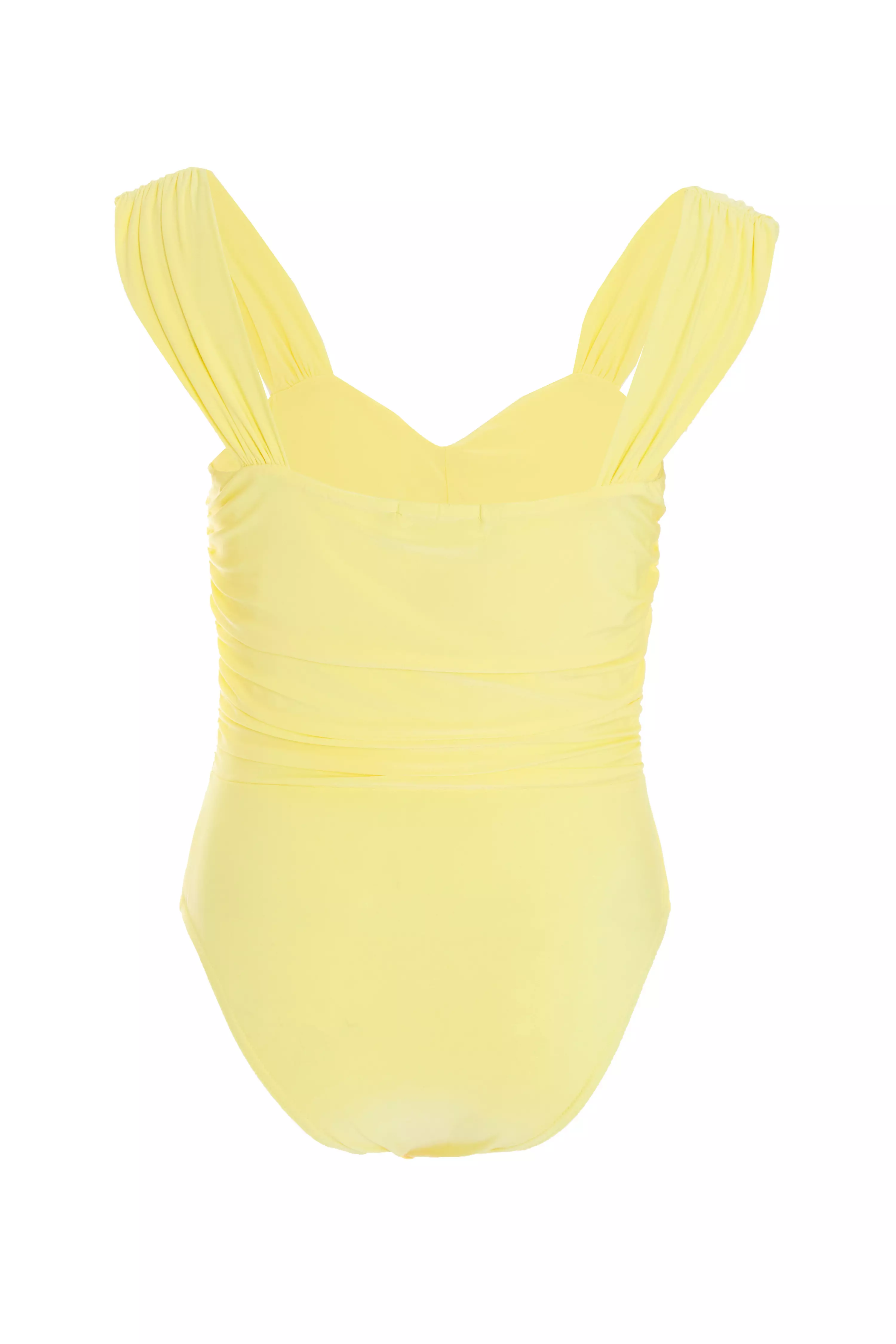 Yellow Ruched Bodysuit