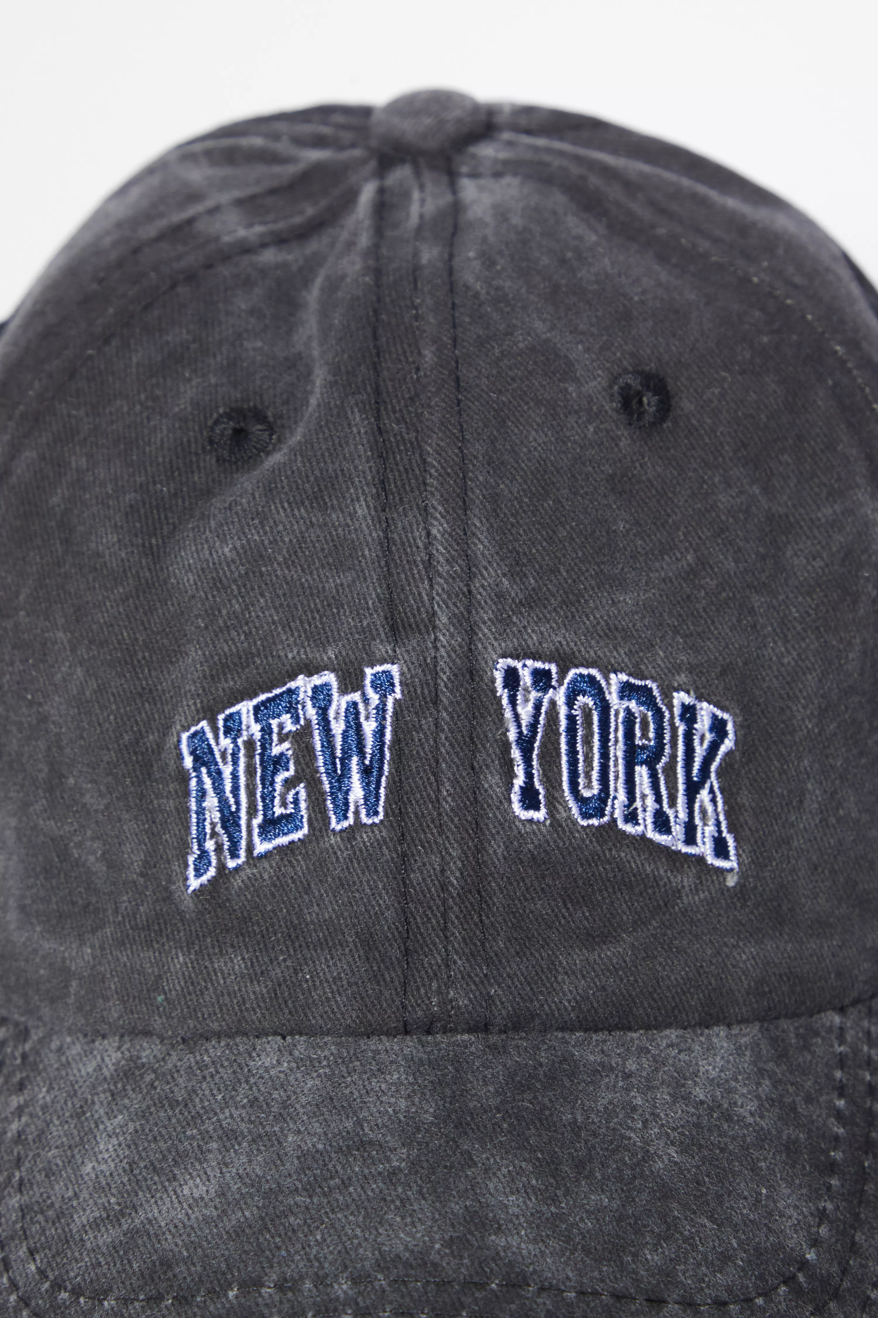 Black Washed Slogan Cap