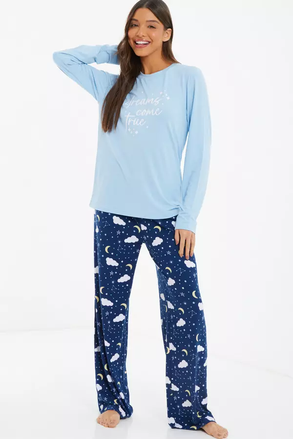 Blue Dream Print Pyjama Set