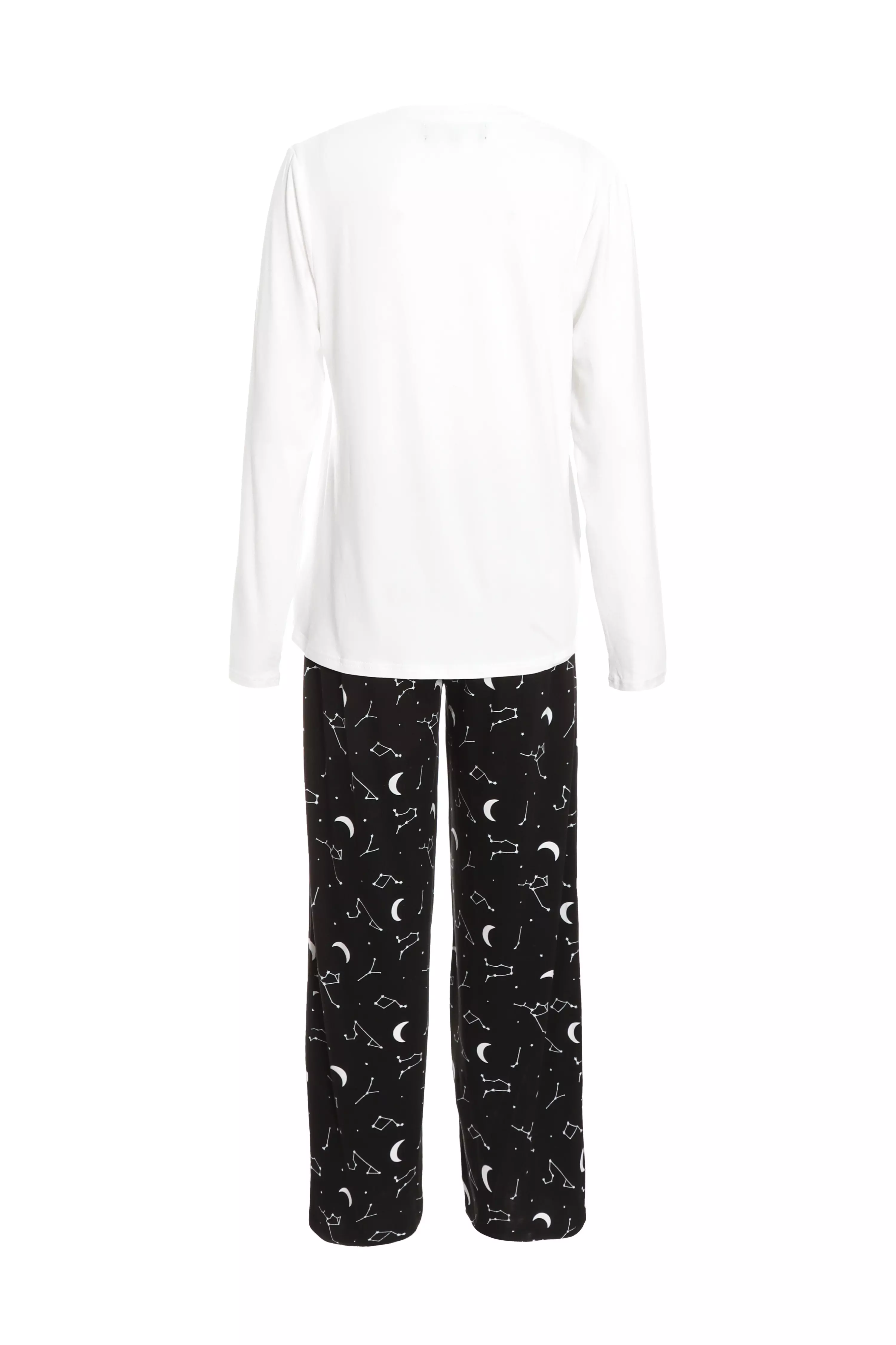 Black Moon Print Pyjama Set