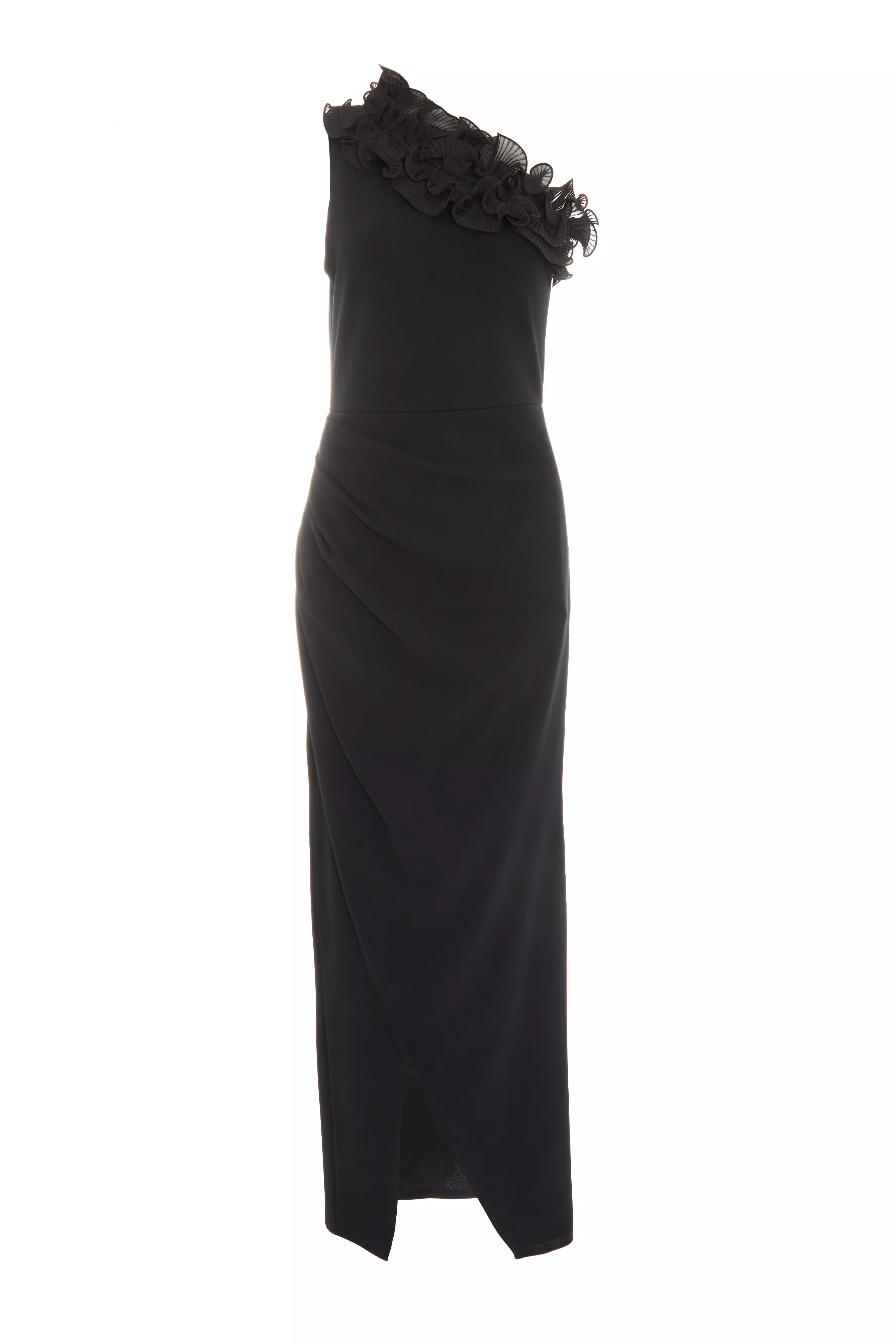 Black One Shoulder Maxi Dress