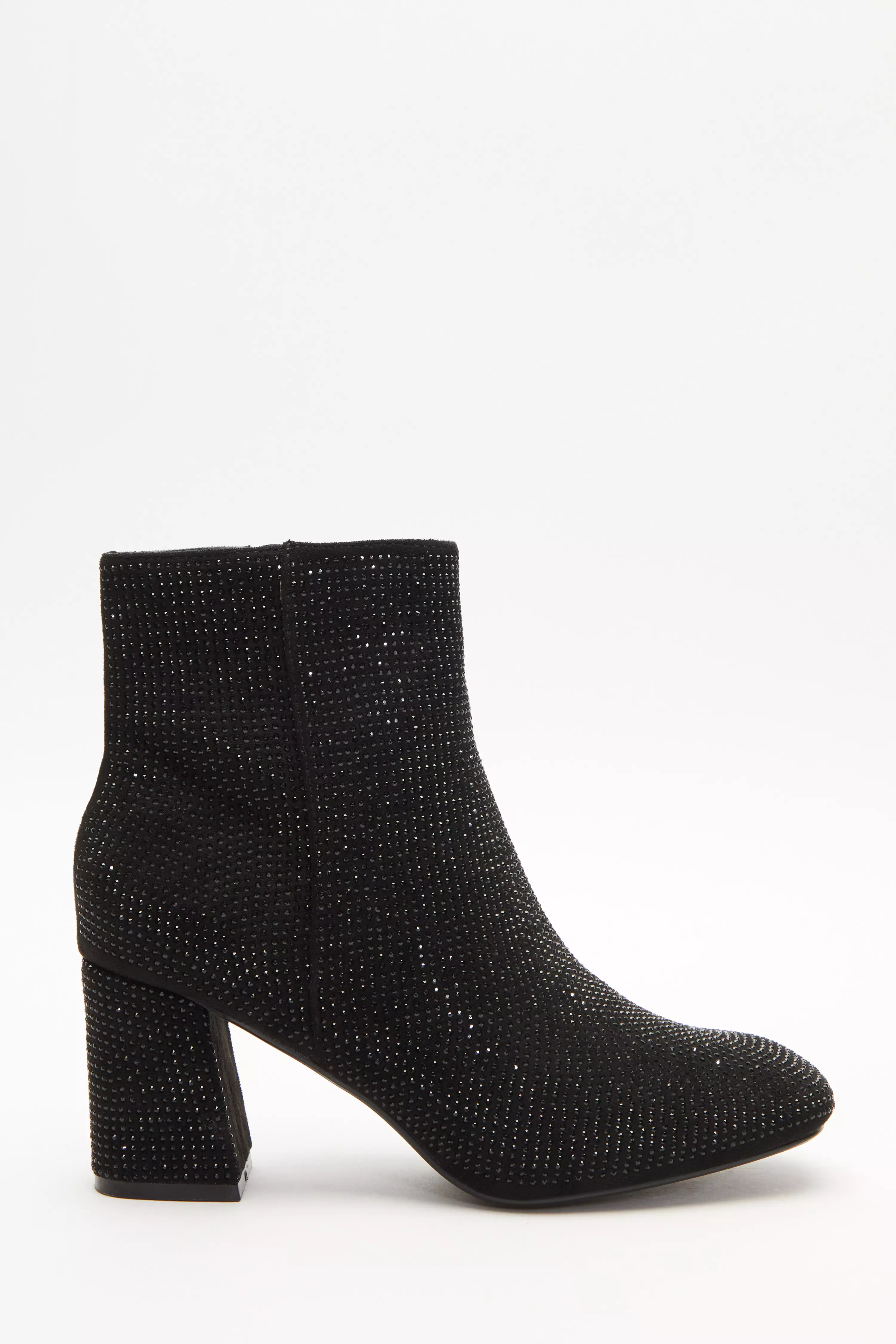 Black diamante ankle store boots