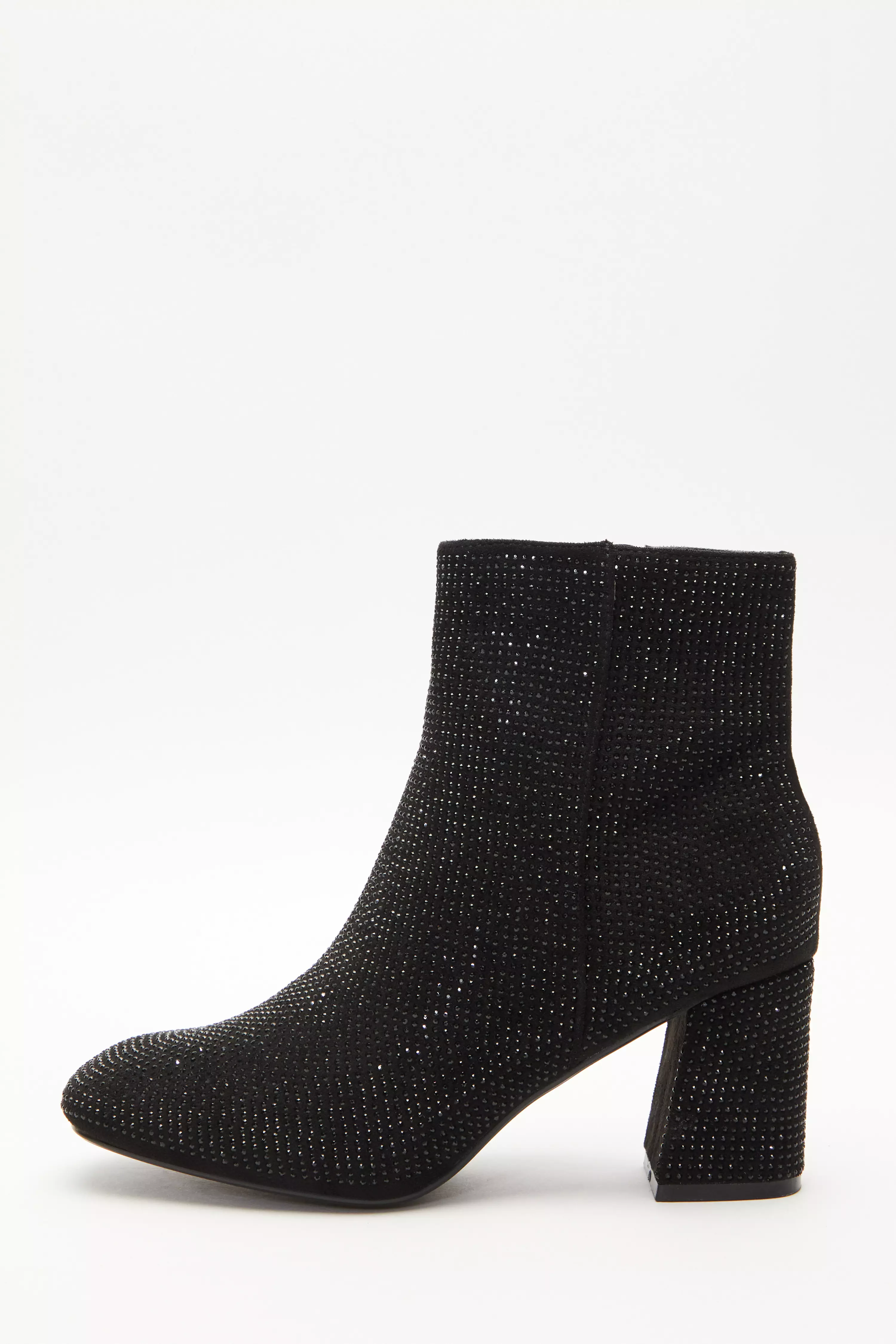 Black diamante ankle store boots