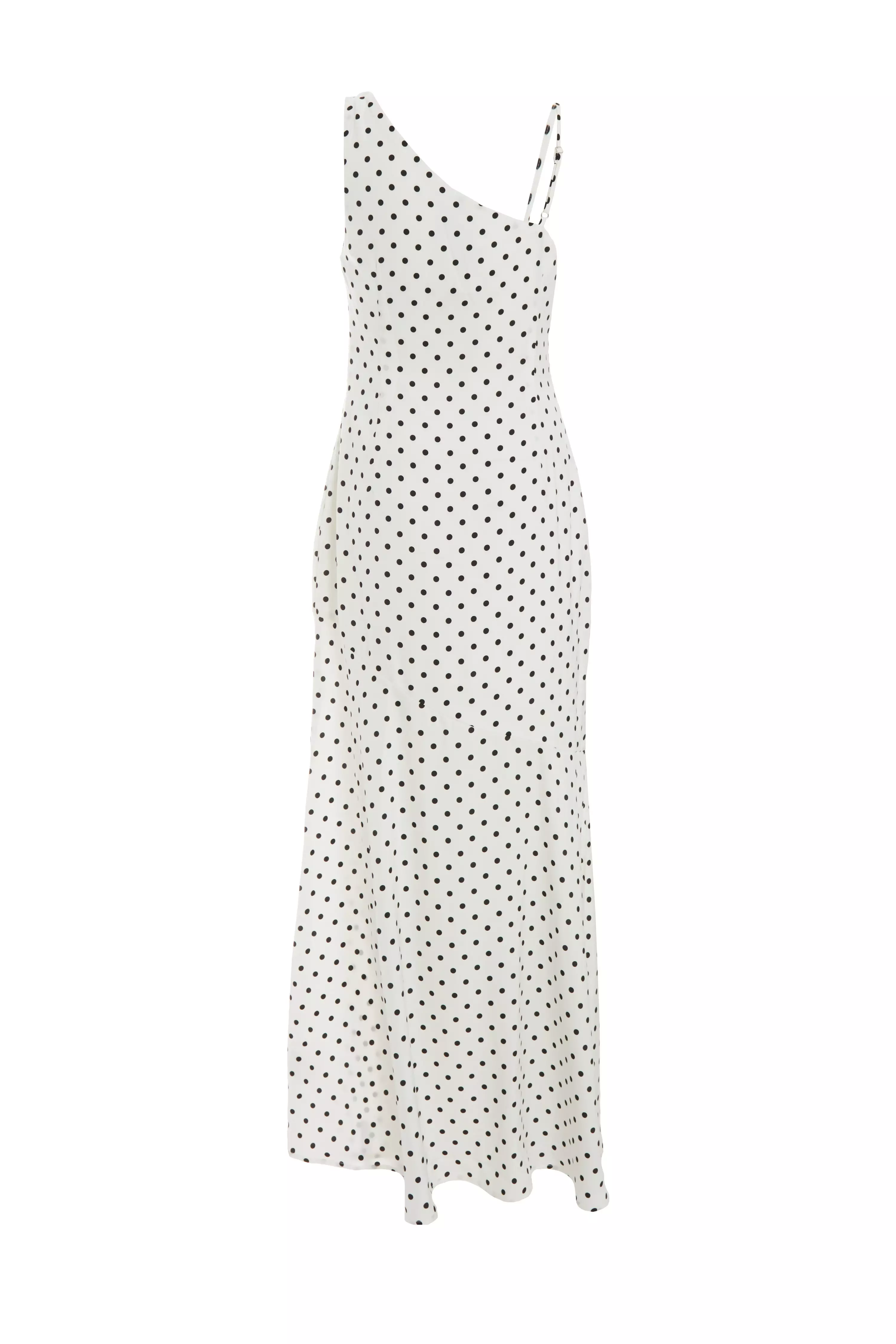 White Polka Dot Maxi Dress