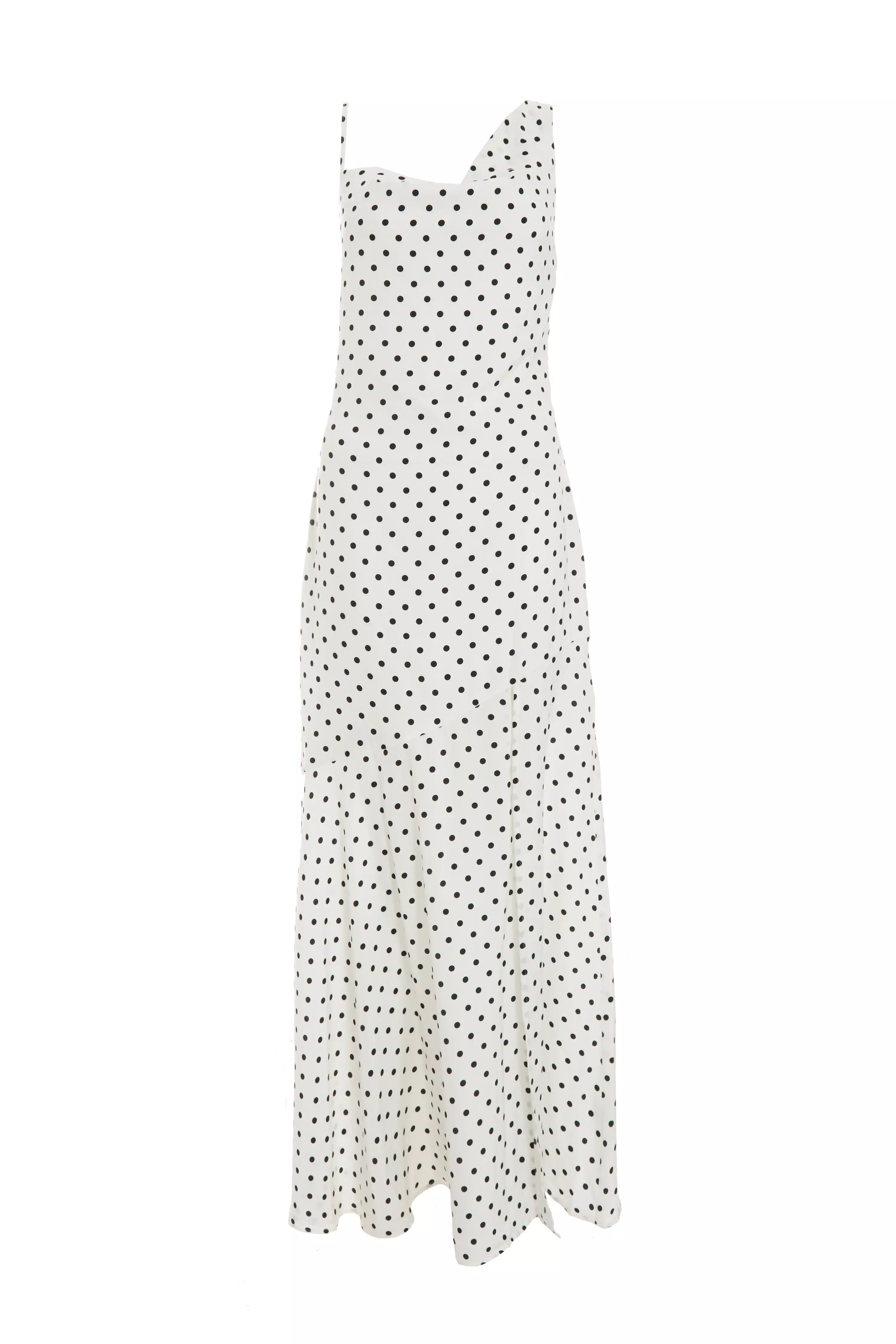 White Polka Dot Maxi Dress