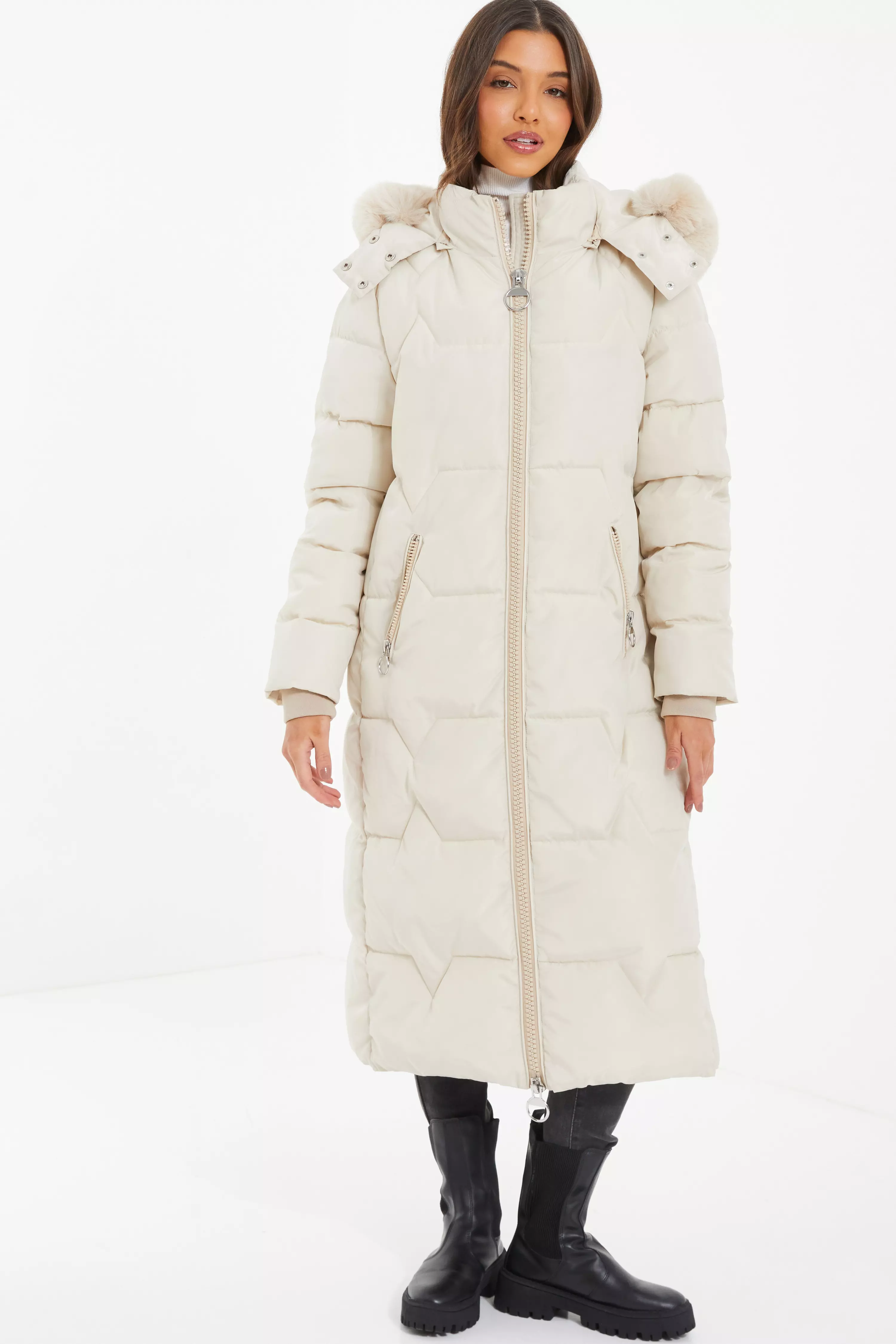 Long on sale cream jacket