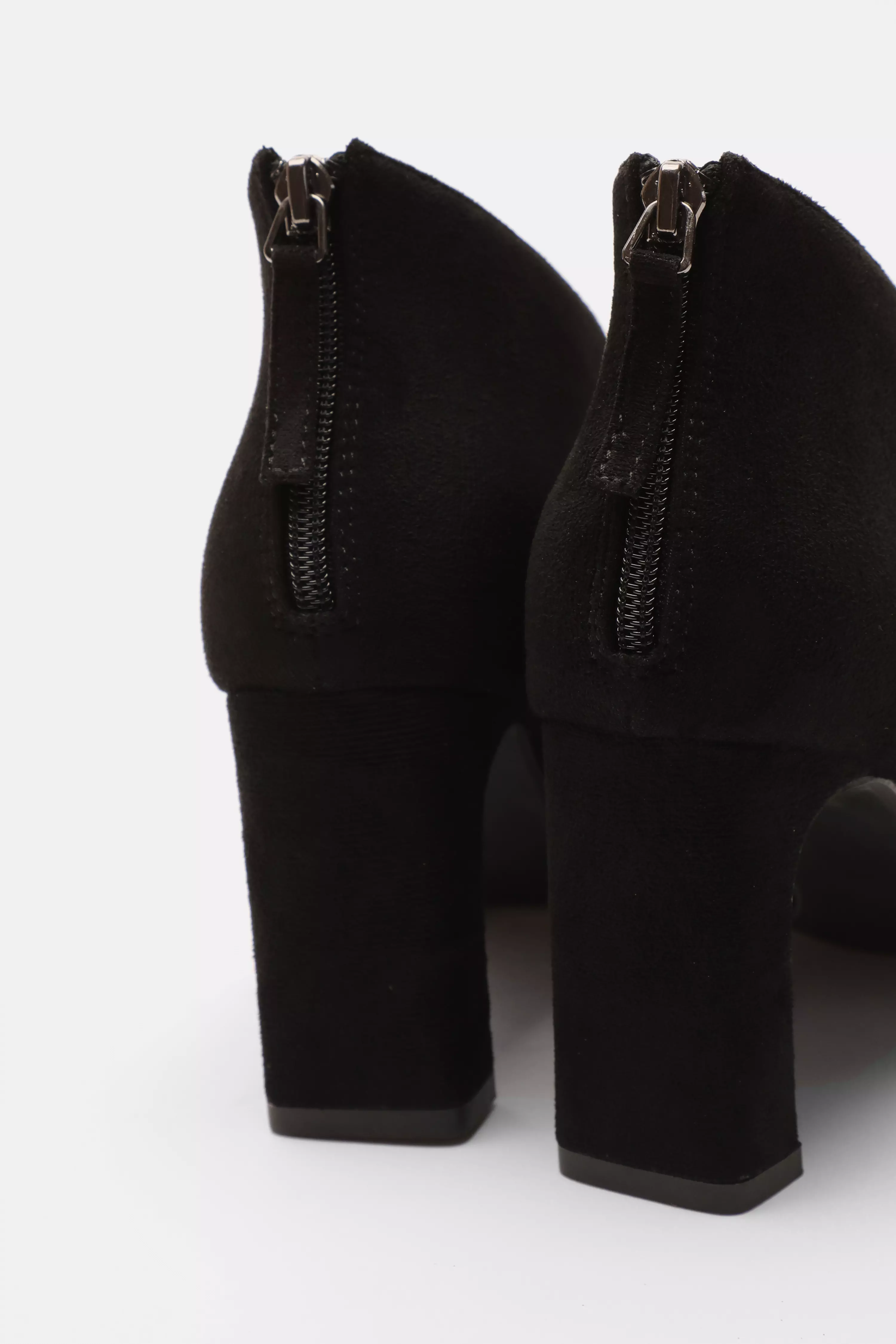 Black Block Heel Shoes Boots