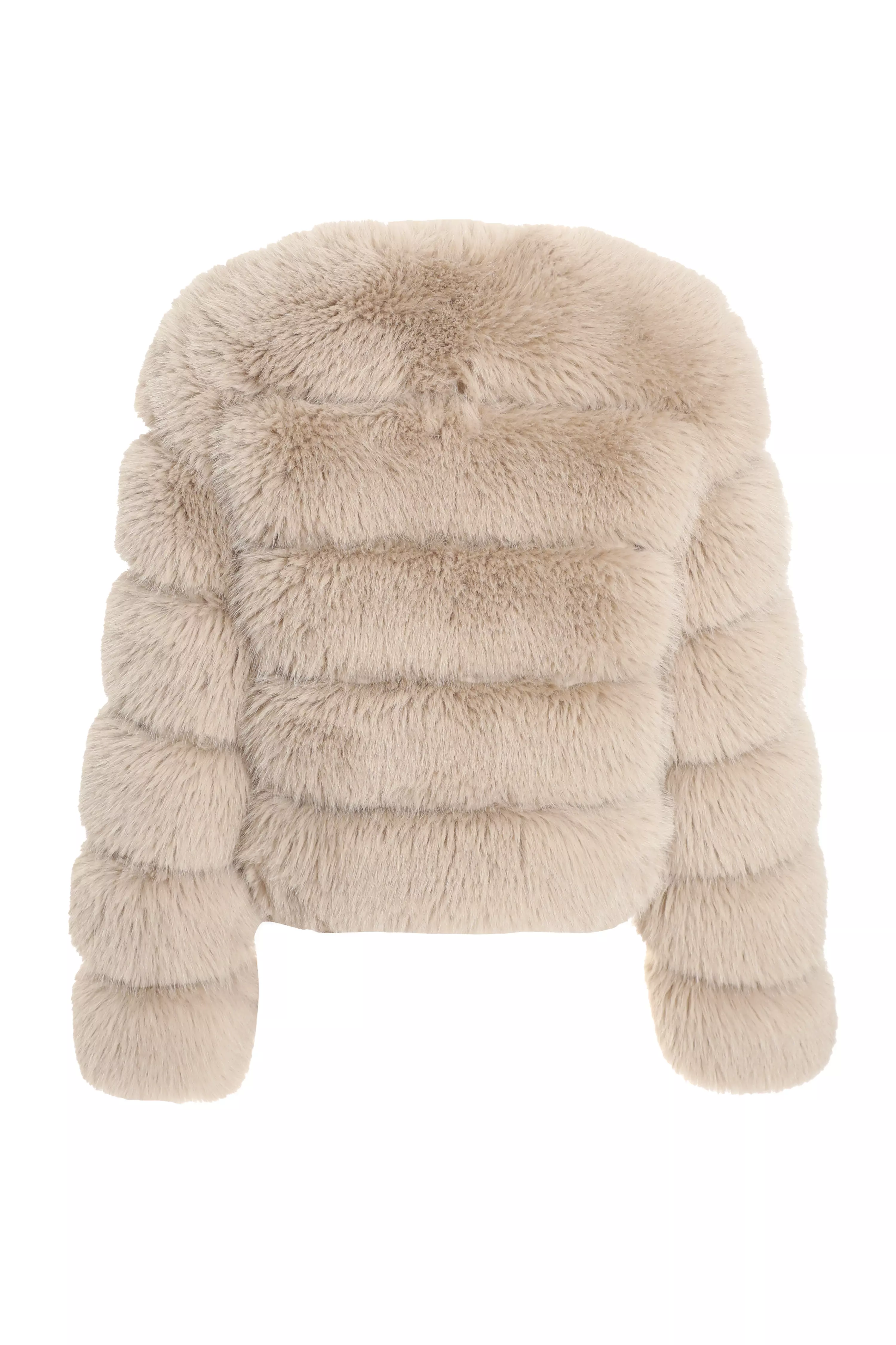 Stone Faux Fur Jacket